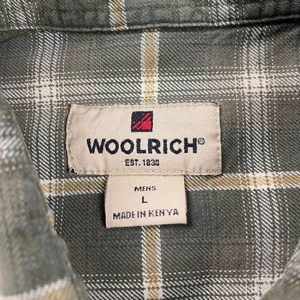 Other Woolrich Flannel Shirt L Window Pane Check 100% Cotton Mens Size US L / EU 52-54 / 3 - 2 Thumbnail