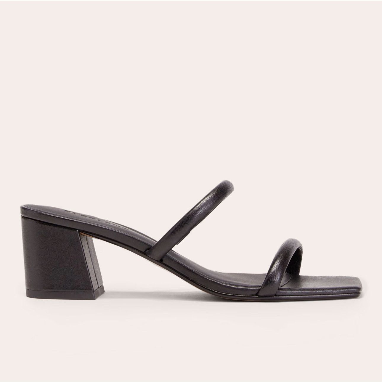 Everlane NEW Everlane The Double Strap Heel In Black Leather Size 8 Size US 8 / IT 38 - 2 Thumbnail