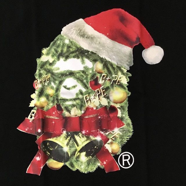 Bape BAPE Christmas Tree Santa Claus APE HEAD T-shirt Size US M / EU 48-50 / 2 - 2 Thumbnail