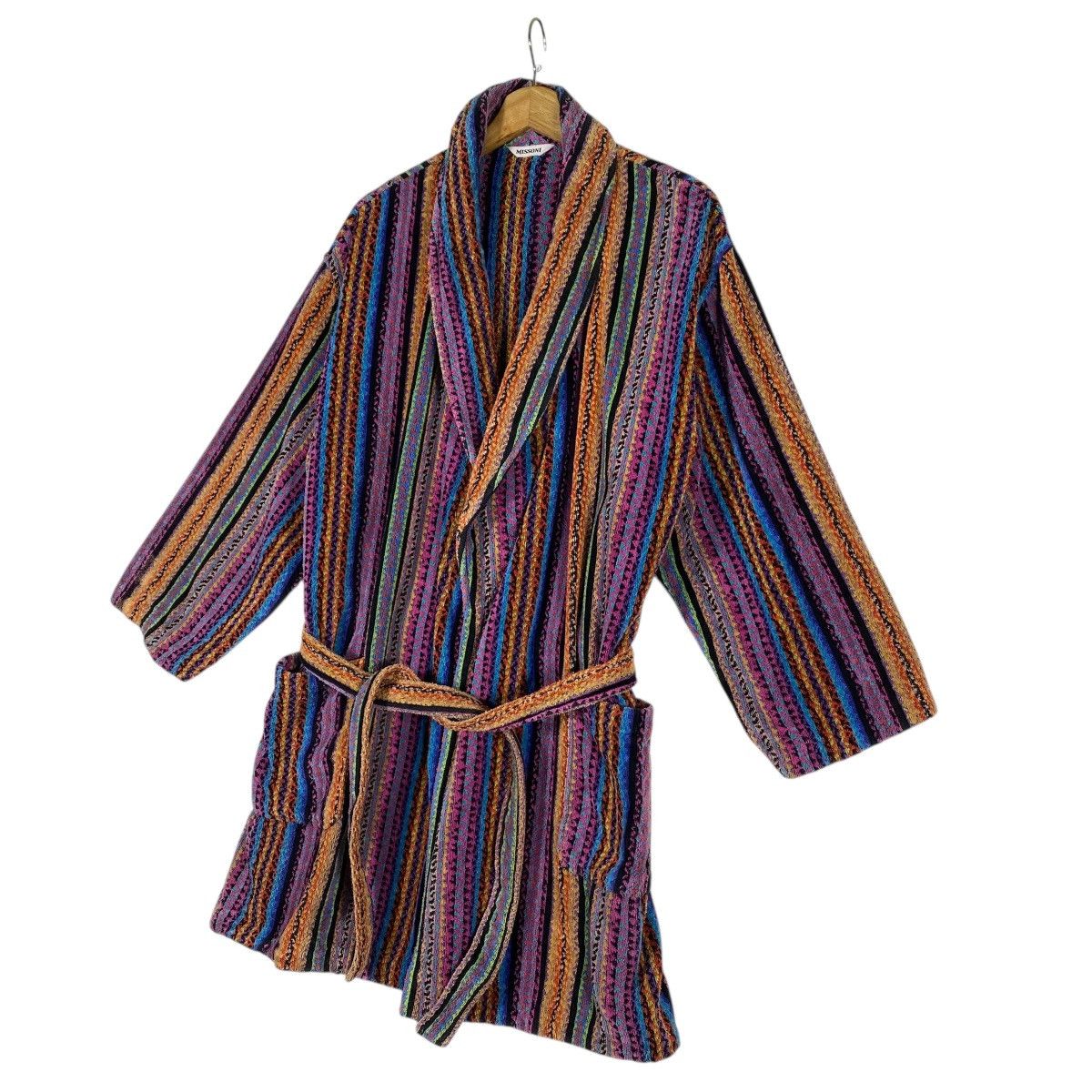 Missoni Rainbow Bathrobe Missoni Home 3D Knit Striped Sweater Unisex Size L / US 10 / IT 46 - 4 Thumbnail