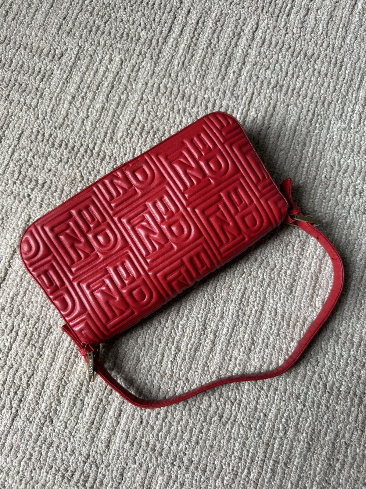 Fendi Fendi Baguette - 1997 Re-edition - Red Nappa Leather - Gold Size ONE SIZE - 7 Thumbnail