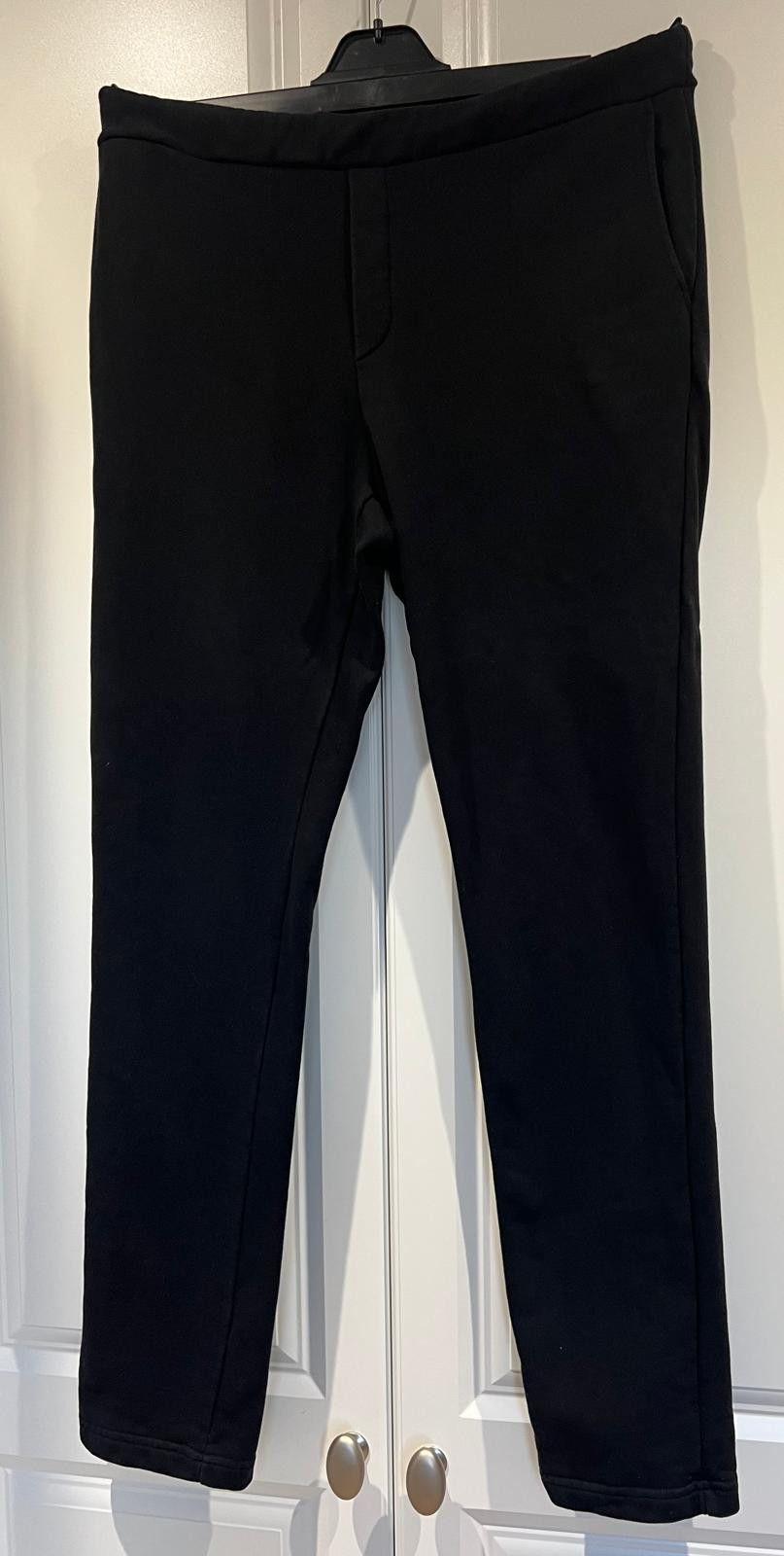 Bottega Veneta Black sweatpants with leather intrecciato pocket Size US 34 / EU 50 - 1 Thumbnail