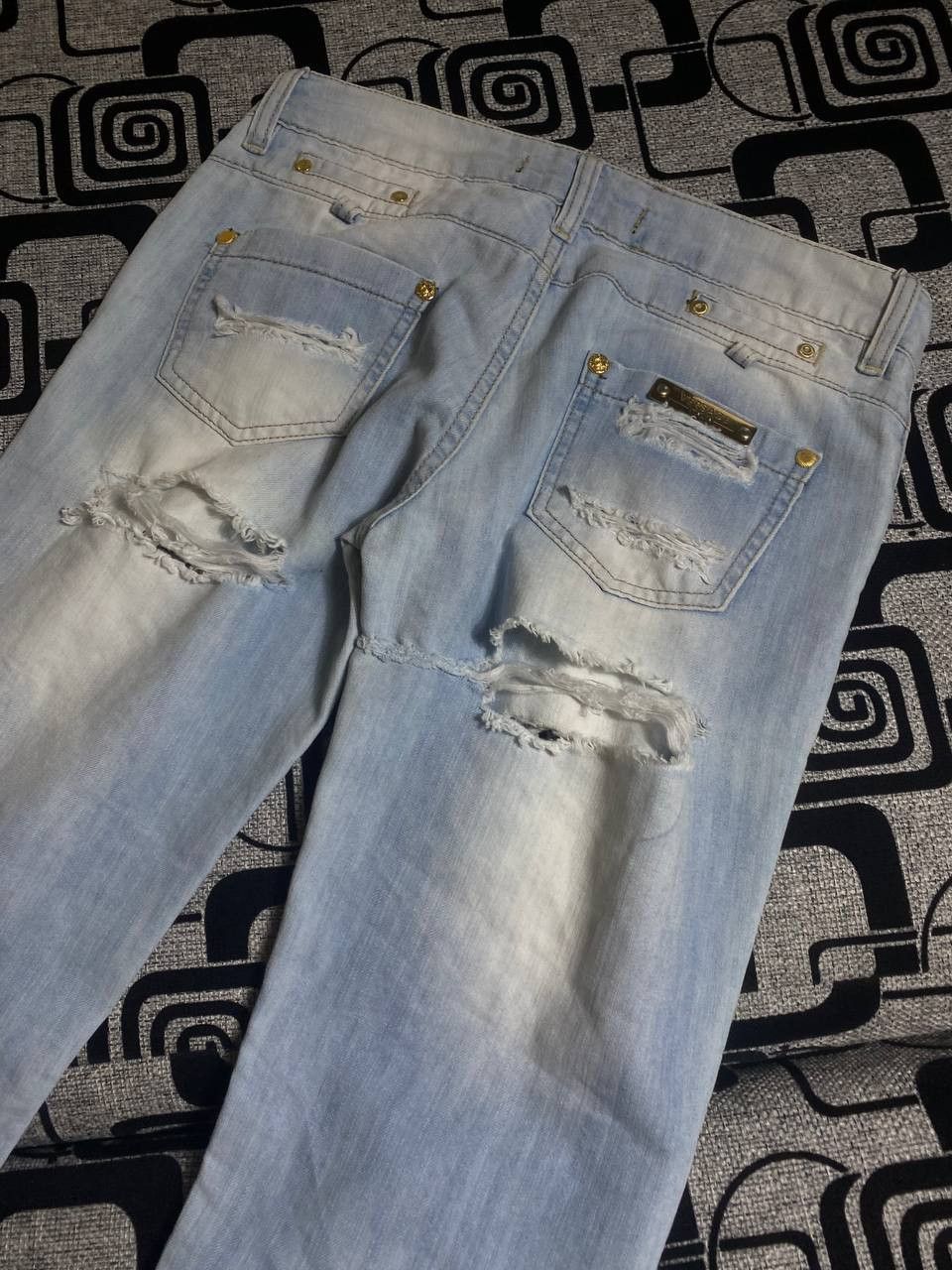 Other Crazy Crash Dirty Baggy Faded Jean Japan Avant Garde Style Size US 30 / EU 46 - 10 Thumbnail