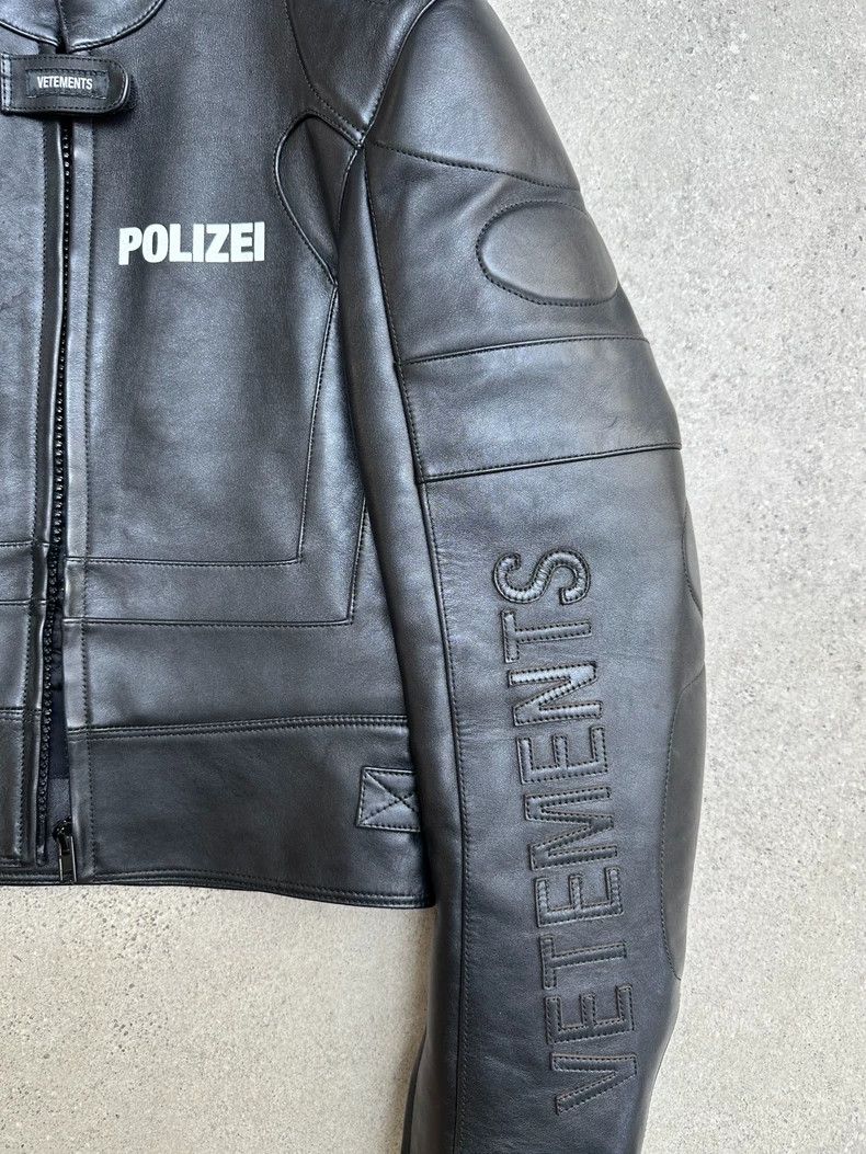 Vetements Vetements Polizei Leather Racing Jacket Size US S / EU 44-46 / 1 - 3 Thumbnail