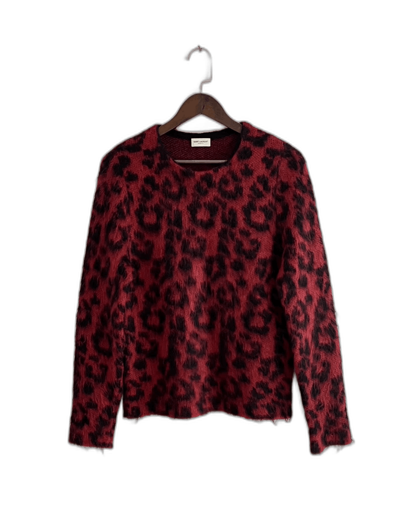 Saint Laurent Paris Saint Laurent Red Leopard Print Sweater Size US XS / EU 42 / 0 - 1 Thumbnail