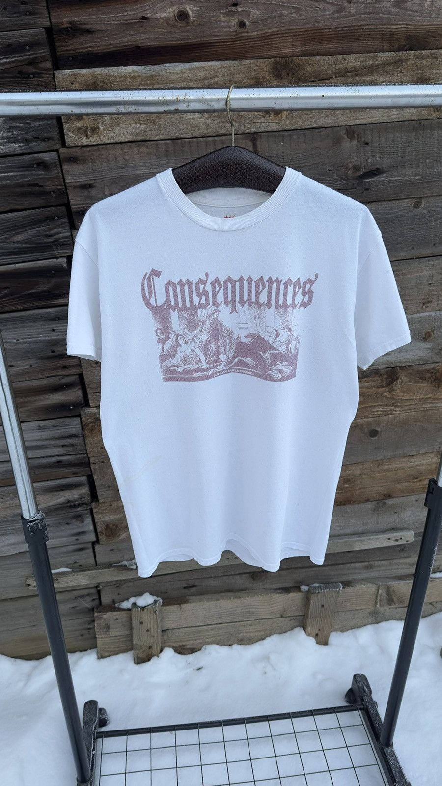 Japanese Brand Streetwear Sunday Mass Consequences Gothic Bones Graphic Tee Size US M / EU 48-50 / 2 - 2 Thumbnail