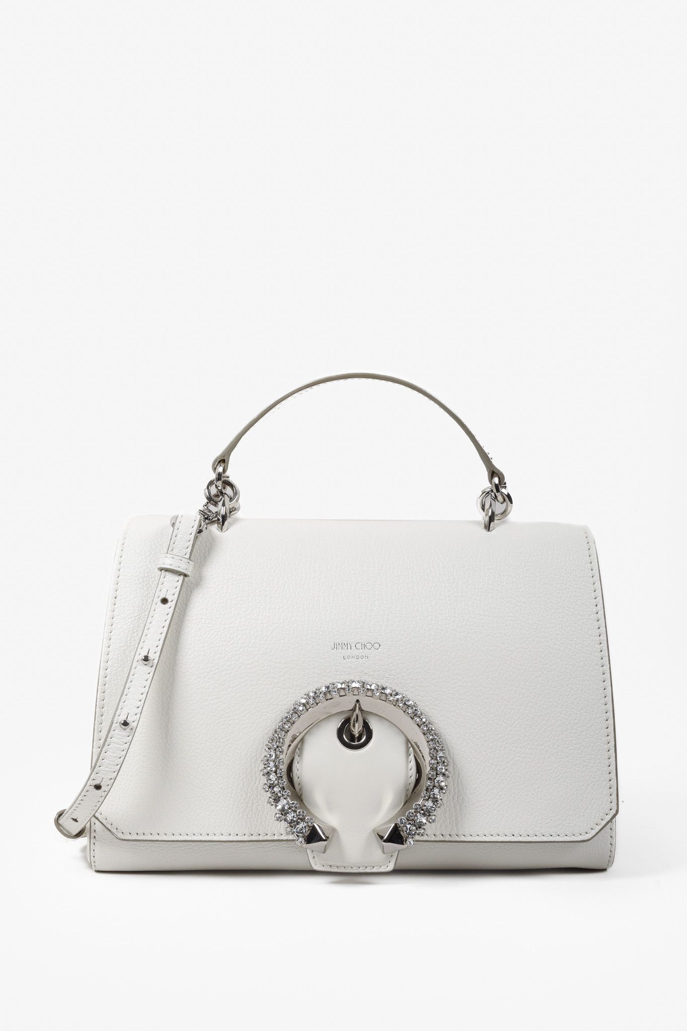Jimmy Choo Madeline White Top Handle Bag