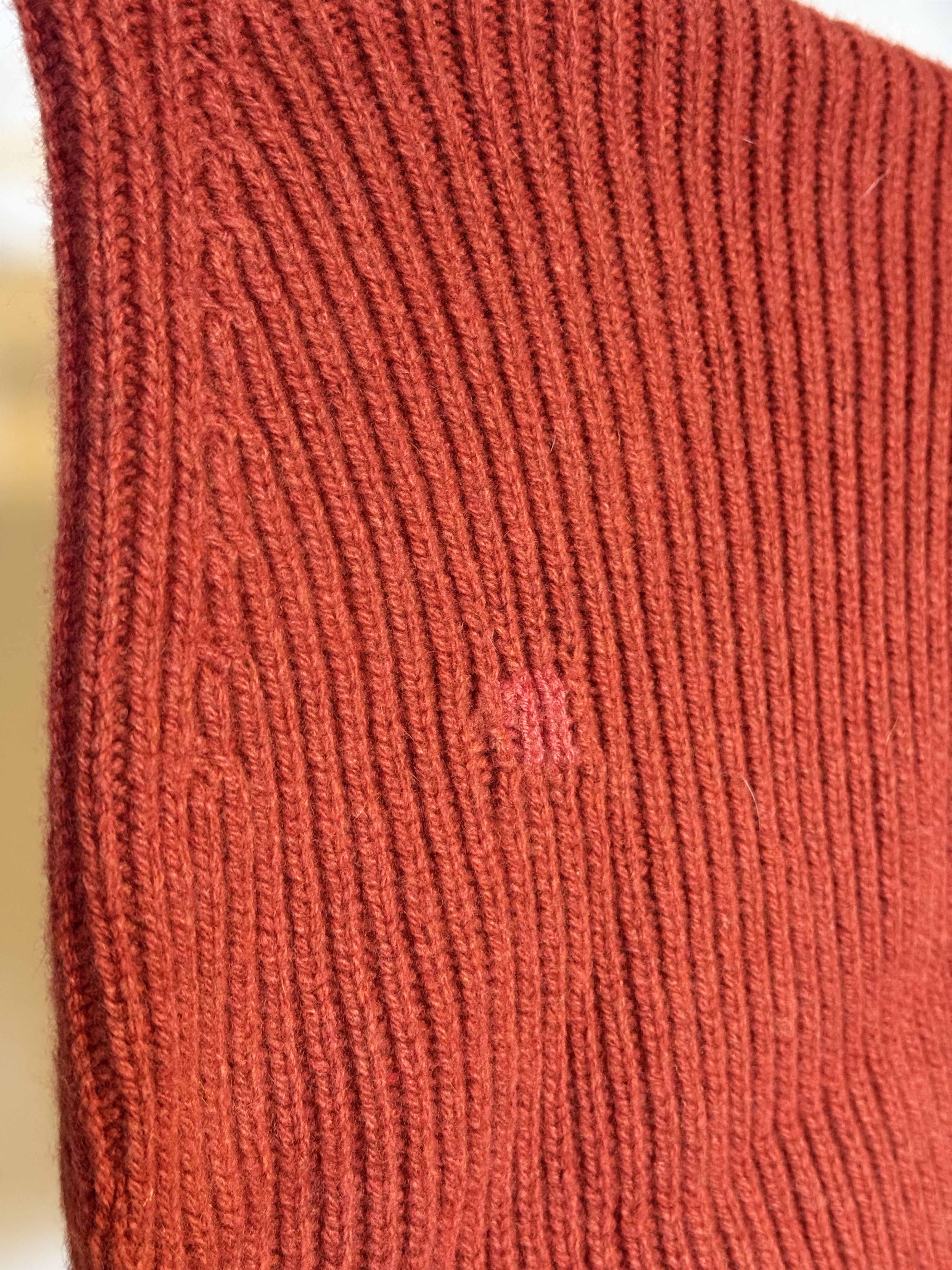 Rick Owens Rick Owens Carnelian Red Cashmere Hood, Repaired Size ONE SIZE - 3 Thumbnail
