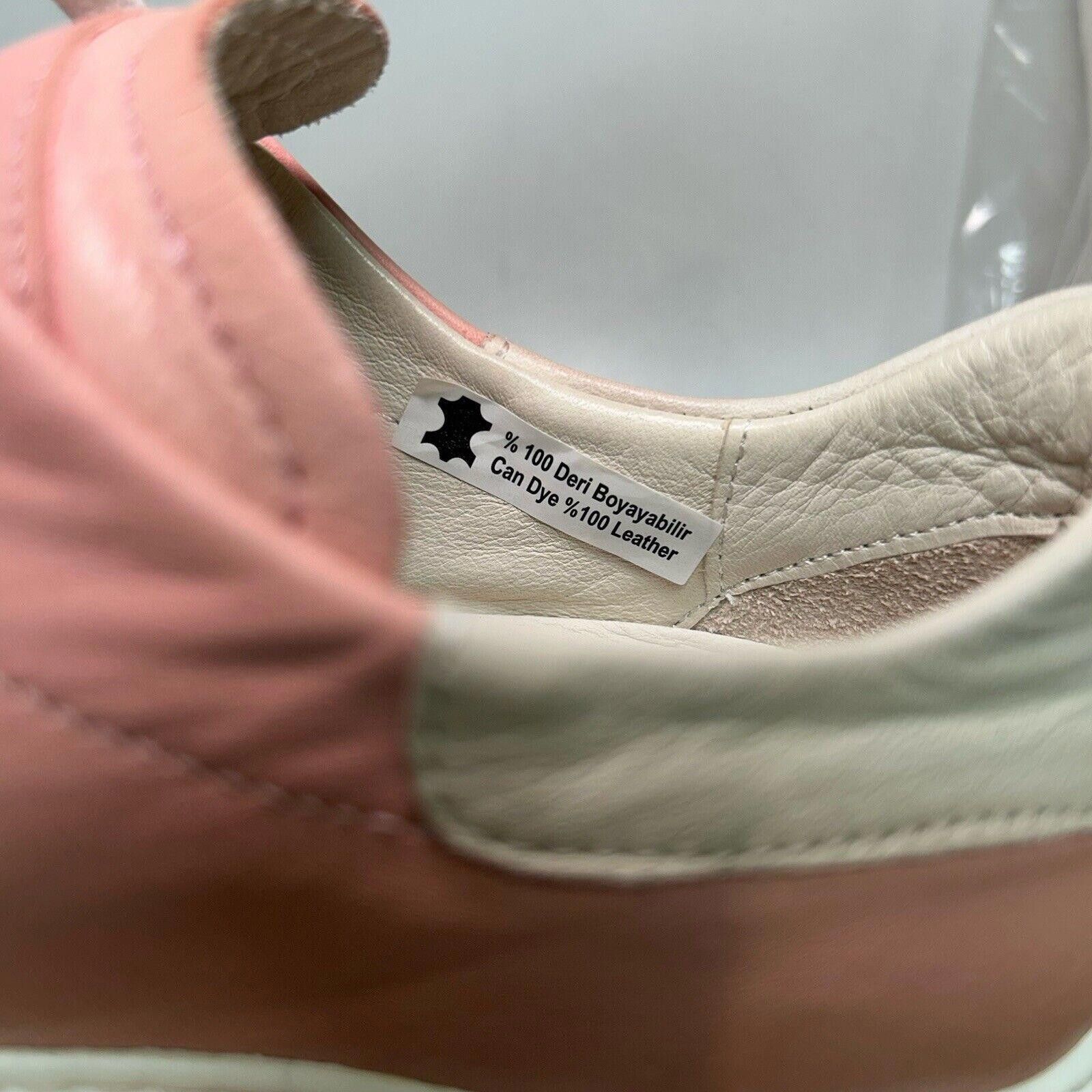 Designer Bueno PINK Women's Leather Sneakers US 8 EU 39 Low Top Heart Size US 8 / IT 38 - 9 Thumbnail