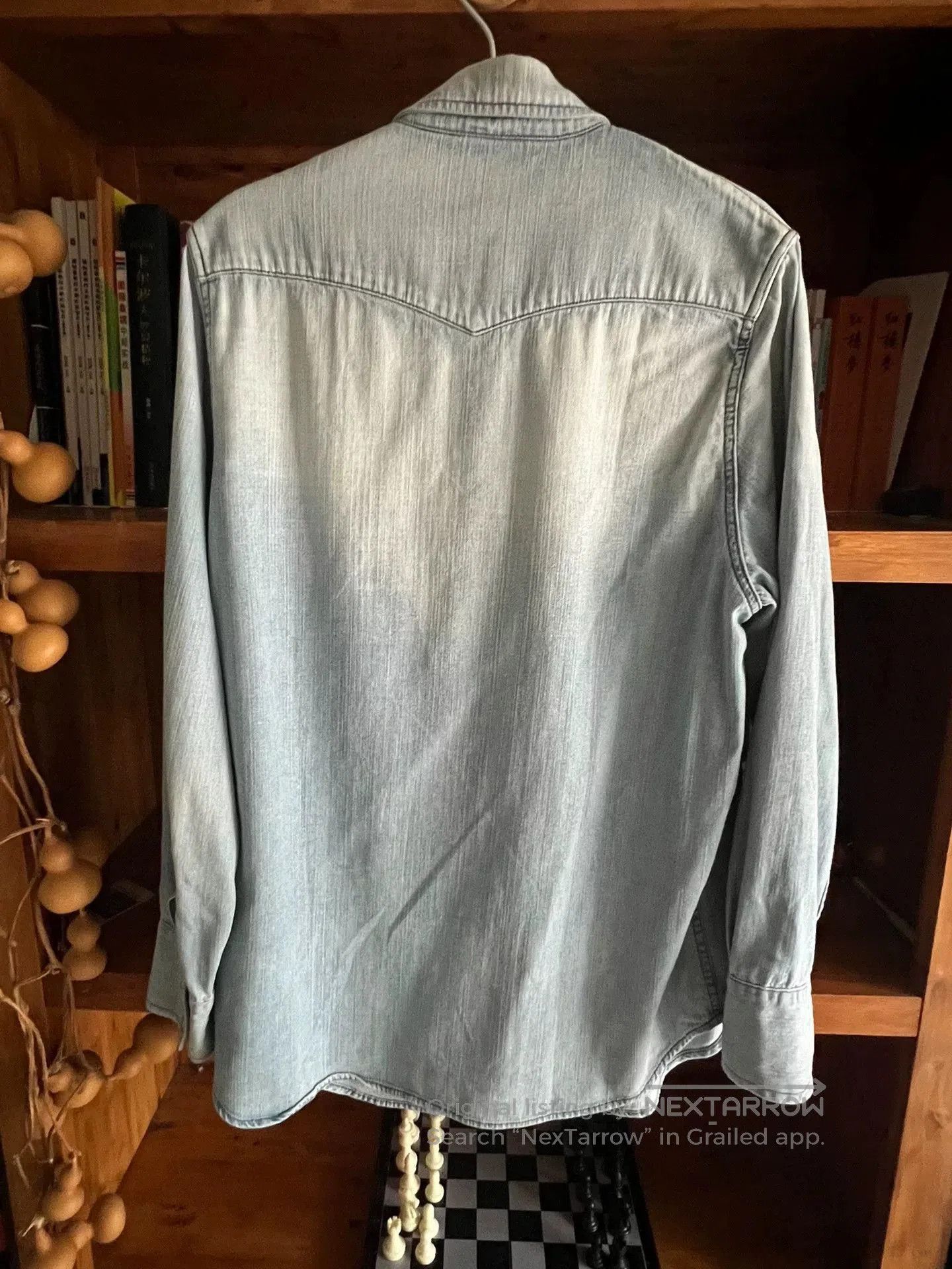 Porter Classic Porter Classic Washed Distressed Denim Shirt. Size US M / EU 48-50 / 2 - 8 Thumbnail