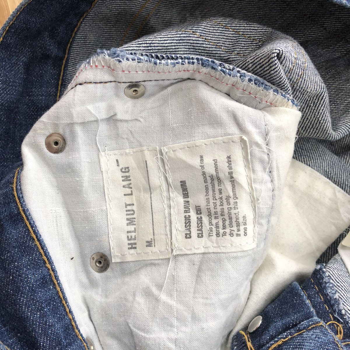 Helmut Lang Vintage Austrian Artist HELMUT LANG Classic Raw Denim Jeans Size US 30 / EU 46 - 7 Thumbnail