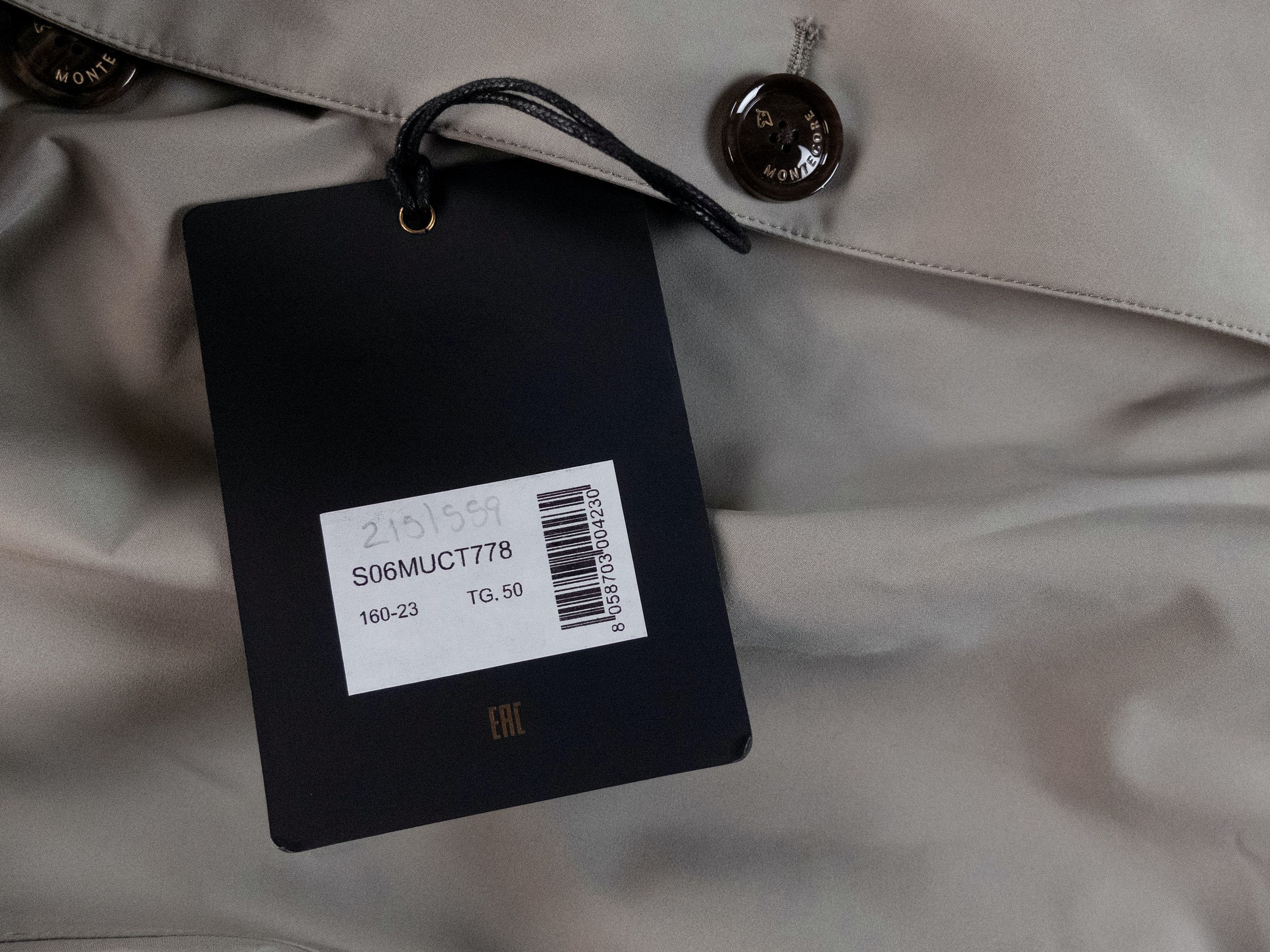 Montecore MONTECORE Italy beige hooded nylon jacket Large Size US L / EU 52-54 / 3 - 6 Thumbnail