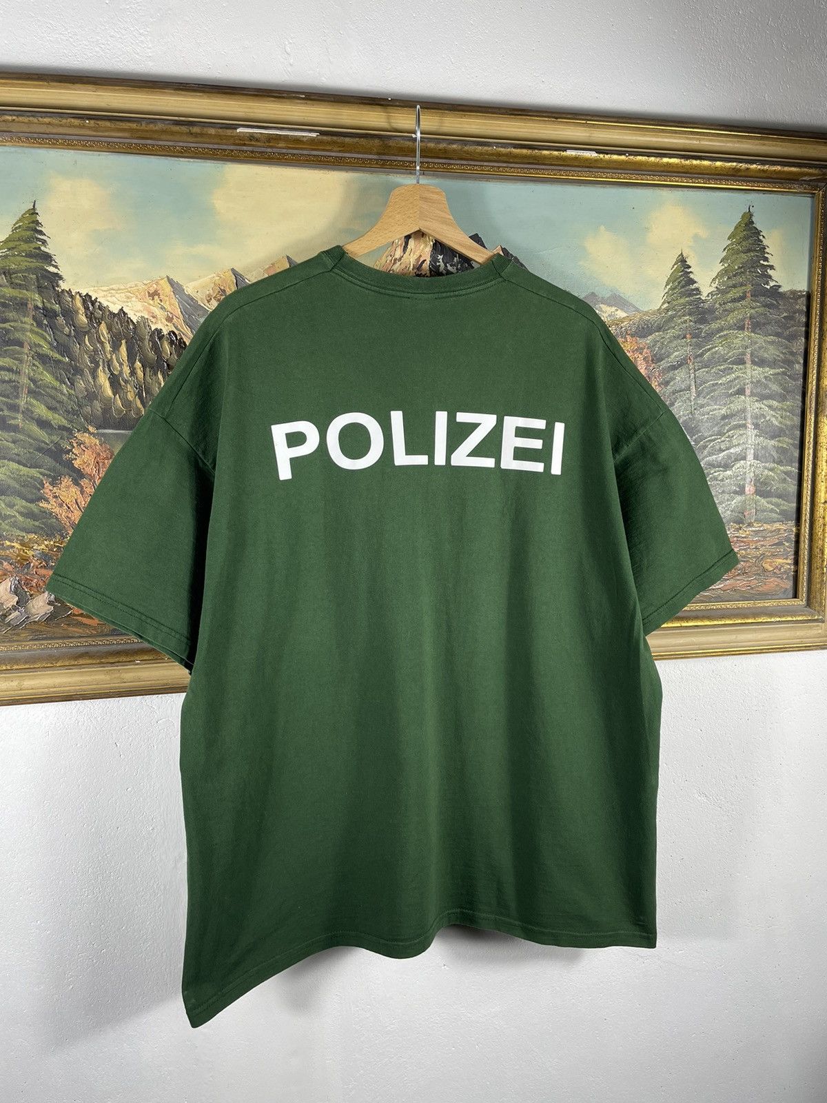 Vintage Polizei German Police Vintage Logo Green Tee Oversize Size US XXL / EU 58 / 5 - 2 Thumbnail