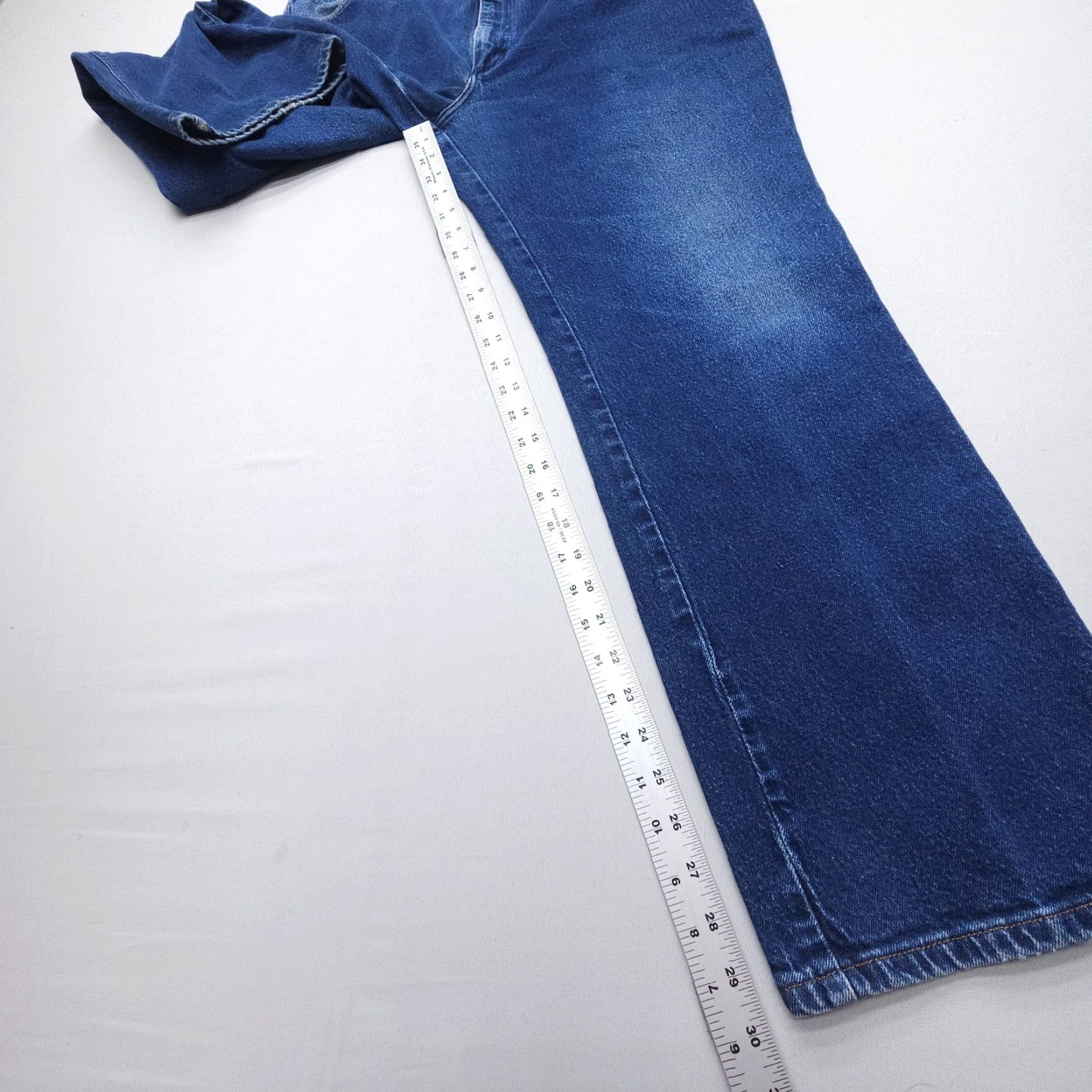 Wrangler Wrangler Jeans Denim Bootcut Mens 40 Regular Blue Dark Wash 30 in 5-Pocket USA Cowboy Vintage: No Size US 40 / EU 56 - 6 Thumbnail