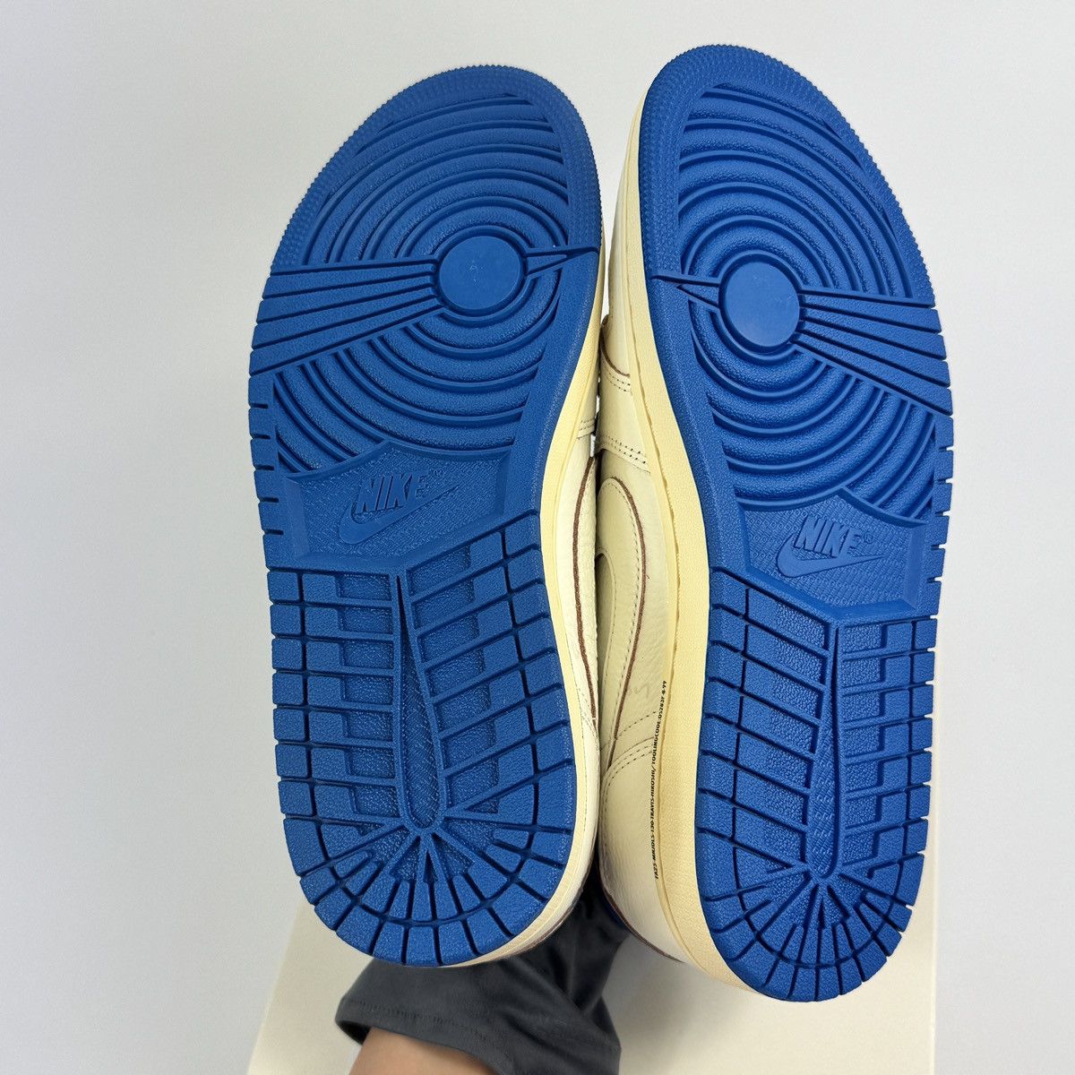 Fragment Design × Nike × Travis Scott JORDAN 1 RETRO LOW OG SP SAIL MILITARY BLUE SNEAKERS Size US 8 / EU 41 - 8 Thumbnail