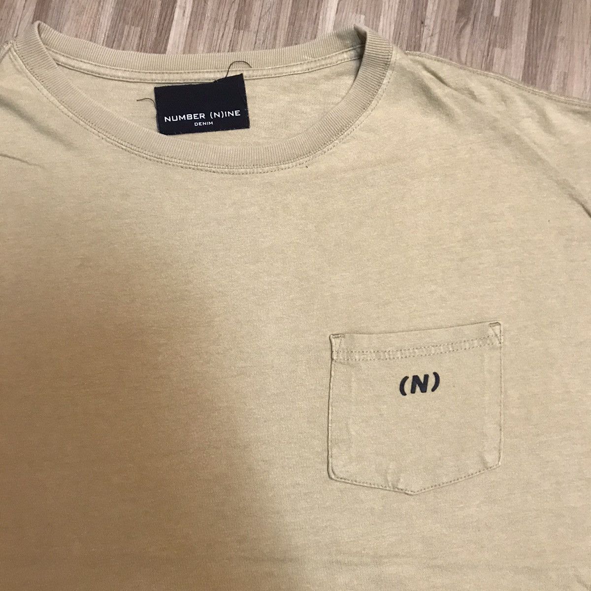 Designer NUMBER (N)INE DENIM POCKET CROPTOP RARE TEE Size M / US 6-8 / IT 42-44 - 2 Thumbnail