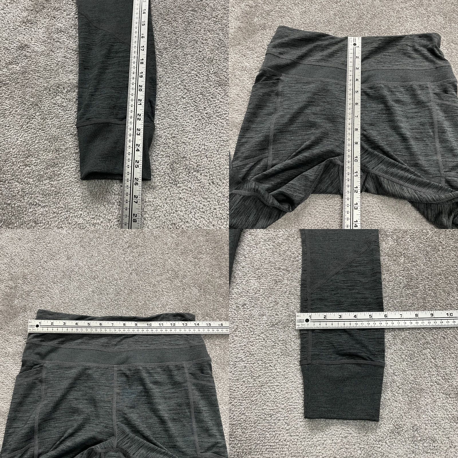 Avia Avia Leggings Womens Cropped Athletic Gray M Medium High Rise Yoga Gym 28x26 Stretch Breathable Compression Lightweight Size 32" / US 10 / IT 46 - 8 Thumbnail