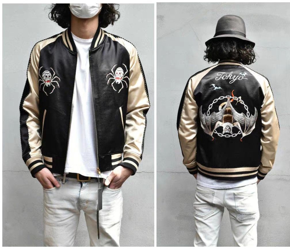 Backbone Backbone Spider & Bat Embroidery Sukajan Jacket K11 Size US L / EU 52-54 / 3 - 9 Thumbnail