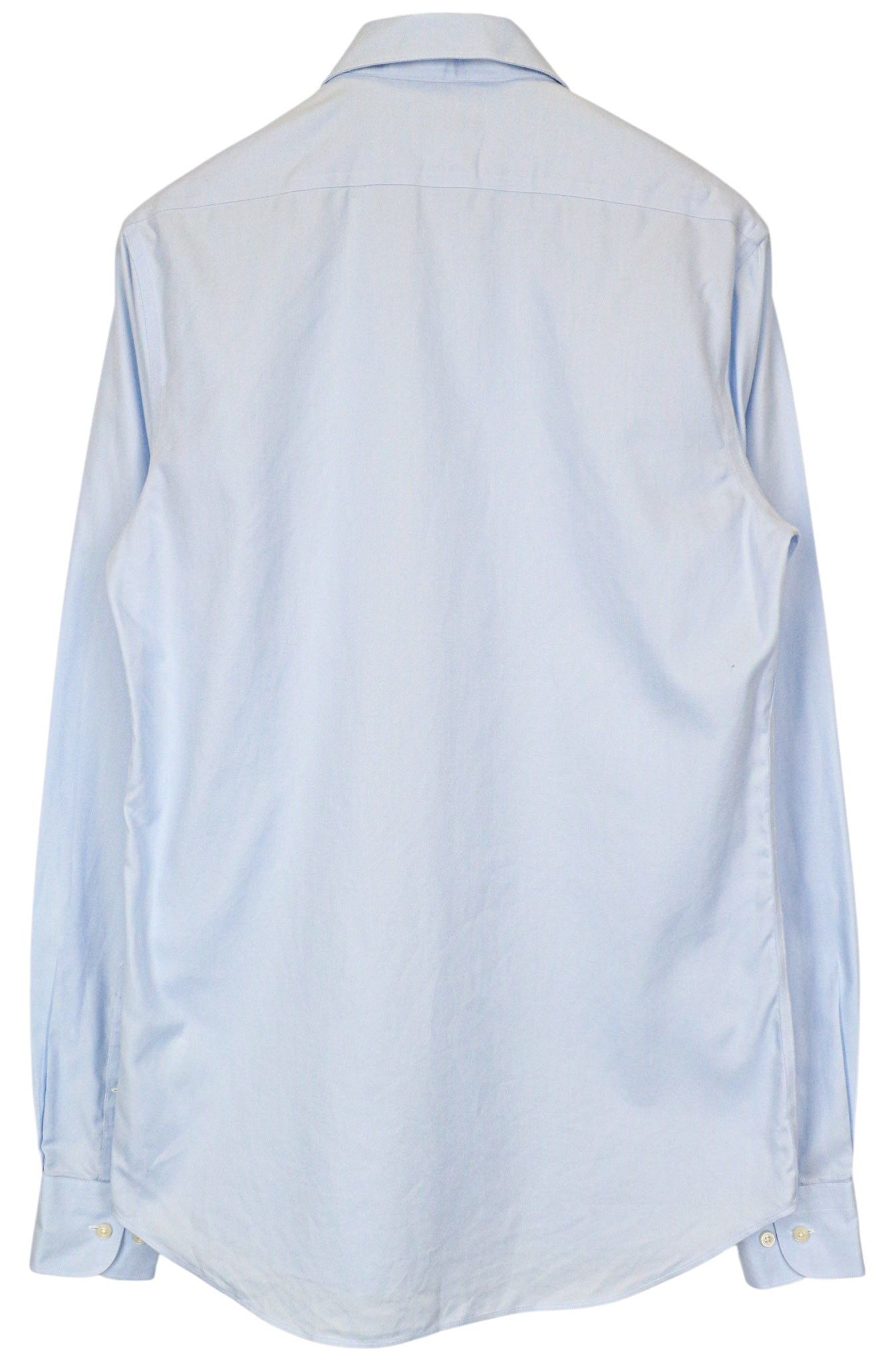 Suitsupply TRAVELLER 40-7/15 3/4L Extra Slim Blue Cotton Shirt 79355 Size 40R - 8 Thumbnail