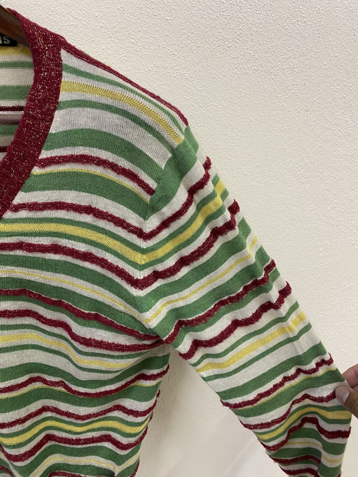 Issey Miyake Vtg Frapbois Sweater Cardigan Stripe Size M / US 6-8 / IT 42-44 - 6 Thumbnail