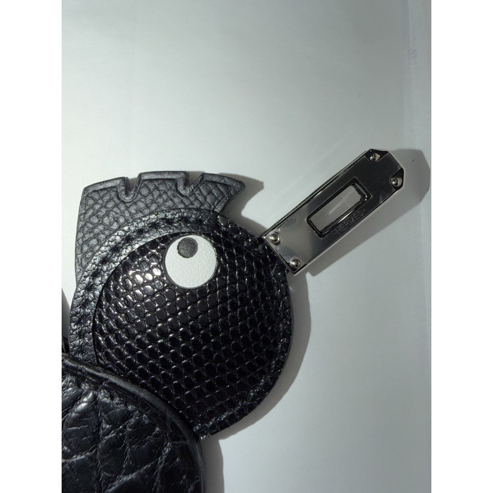 Hermes Hermes Birdy Birdie Black Alligator Lizard Chevre Bag Charm Size ONE SIZE - 9 Thumbnail