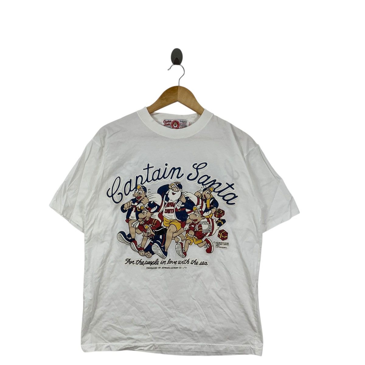 Captain Santors Vintage CAPTAIN SANTA CARTOON People Of Sea Tee Shirt Top Size M / US 6-8 / IT 42-44 - 4 Thumbnail