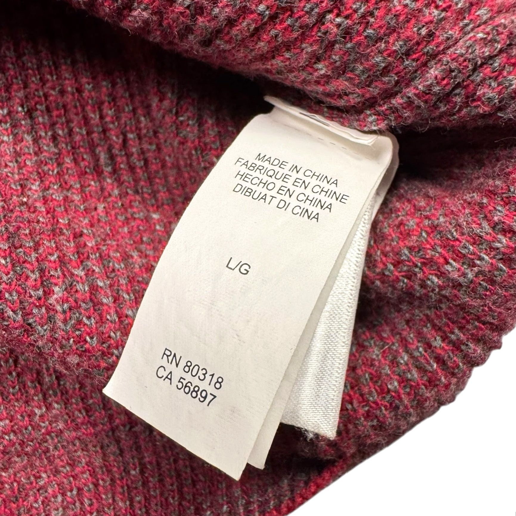 Lucky Brand Lucky Brand Sweater Mens L Henley Colorado Cross Stitch Thermal Winter Knit Crew Neck Long Sleeve Red Size US L / EU 52-54 / 3 - 6 Thumbnail