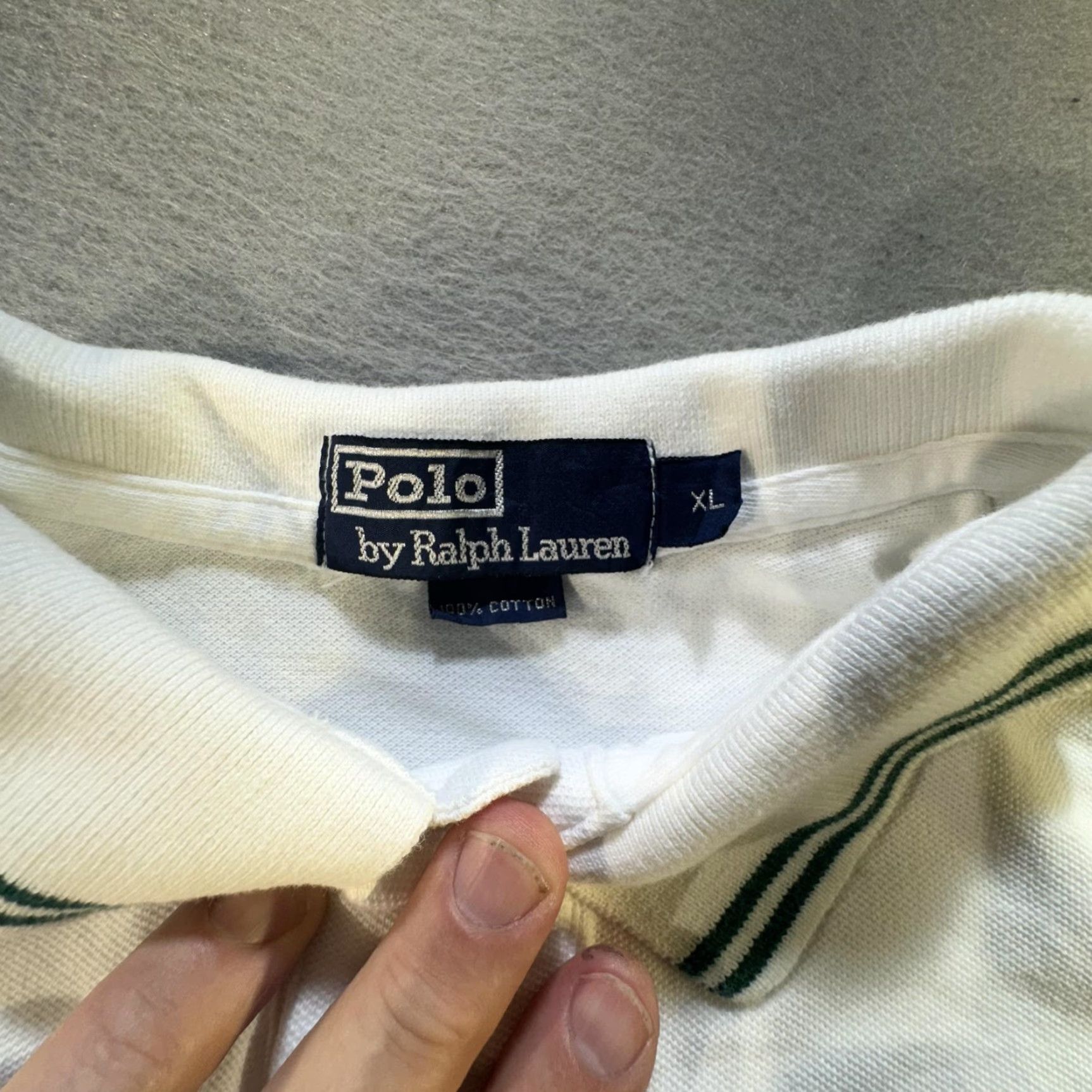 Polo Ralph Lauren VINTAGE Polo Ralph Lauren Polo Shirt Mens XL White Golf Crest Embroidered Classic 90s Size US XL / EU 56 / 4 - 6 Thumbnail