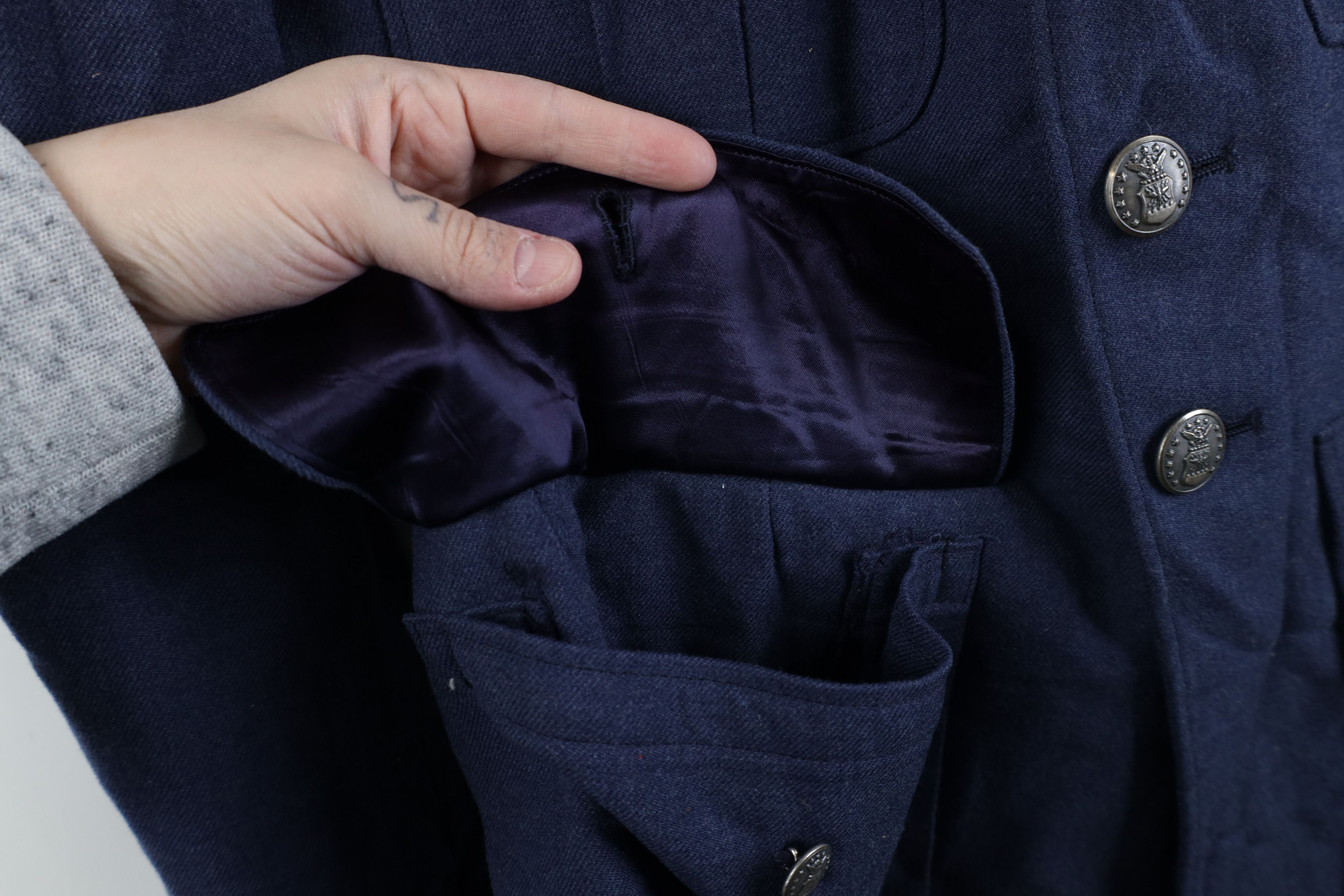Vintage Vintage 60s Vietnam War Blue 1084 Officer Jacket Coat USA Size US L / EU 52-54 / 3 - 9 Thumbnail