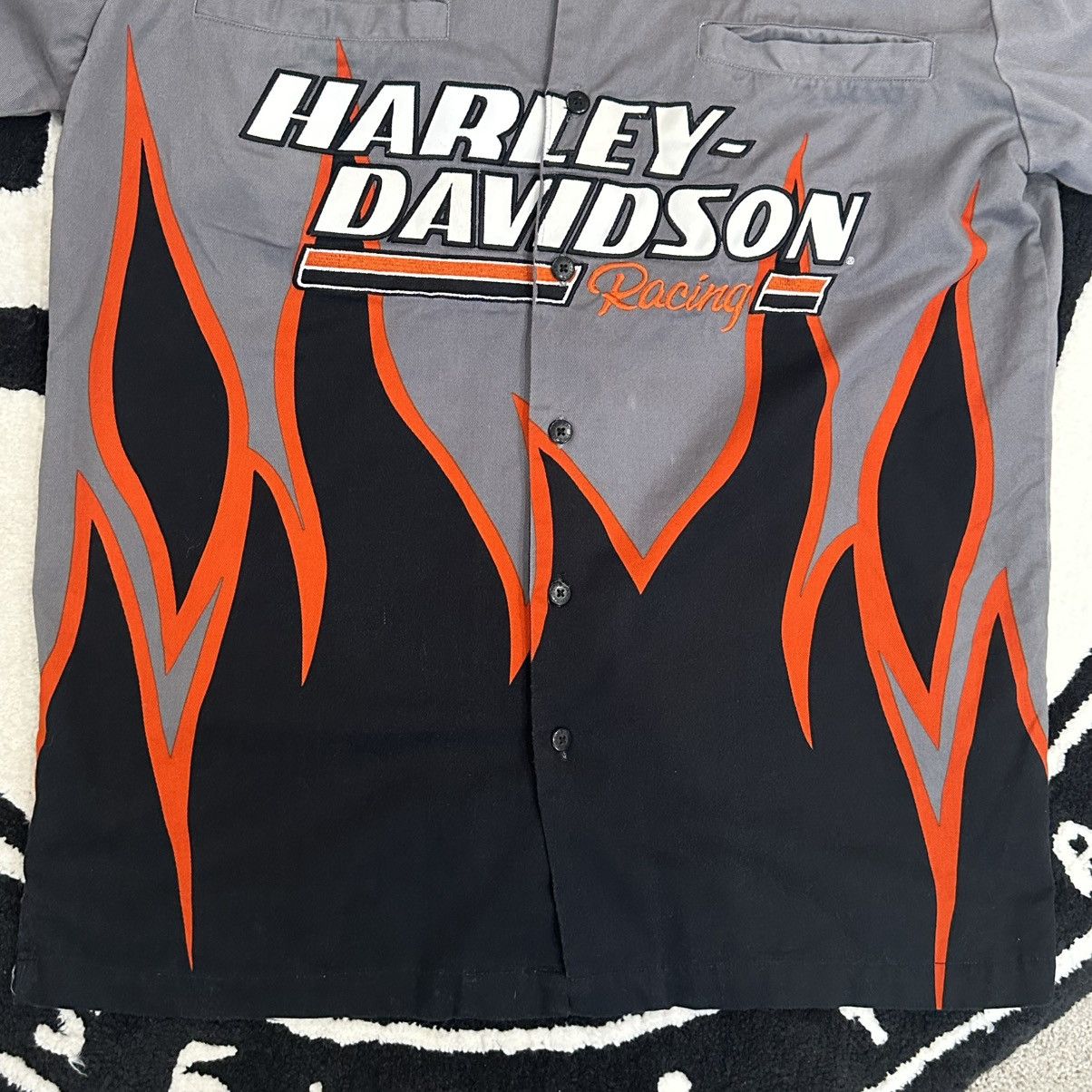 Harley Davidson Harley-Davidson Screamin Eagle Flames Button Up Size US M / EU 48-50 / 2 - 2 Thumbnail