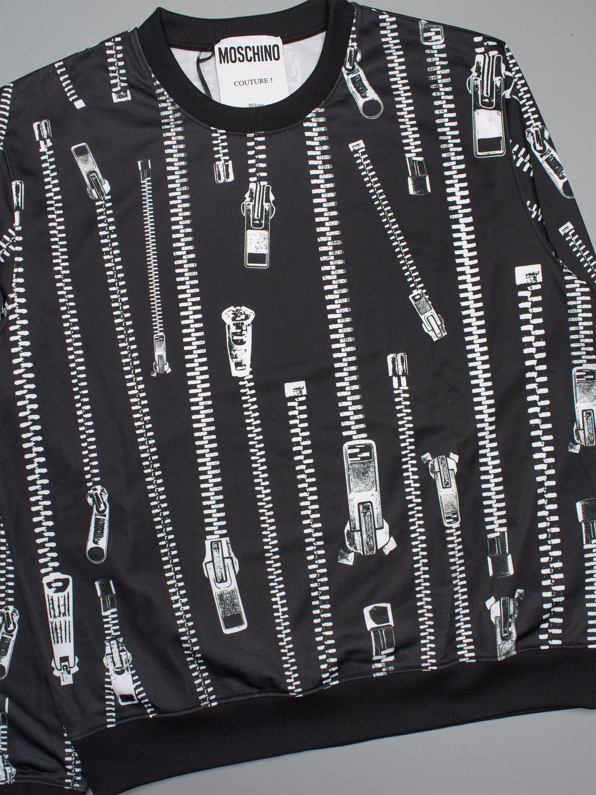 Moschino Moschino by Jeremy Scott SS20 trompe l'oeil zippers crewneck Size US L / EU 52-54 / 3 - 3 Thumbnail