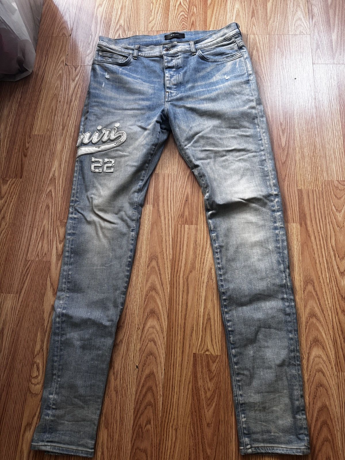 Amiri Amiri Mx1 Varsity Applique Jeans Size US 36 / EU 52 - 1 Thumbnail