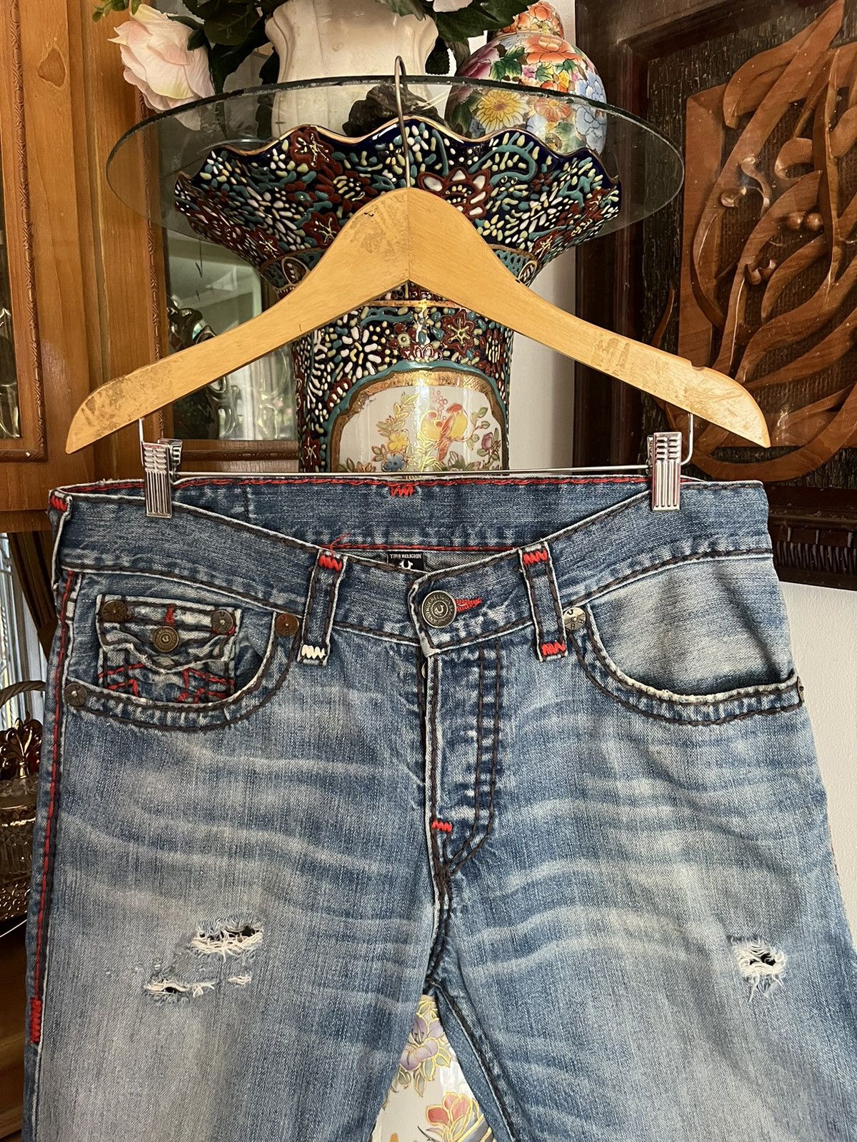 True Religion Y2K True Religion Distressed Jorts Size US 33 - 7 Thumbnail