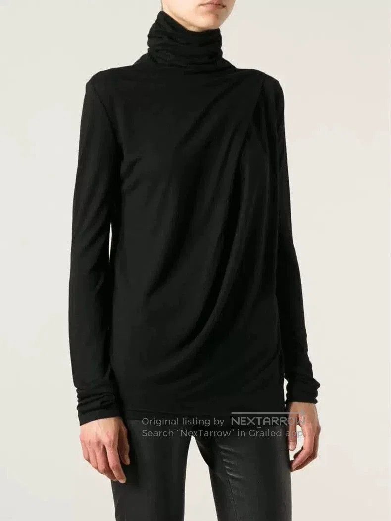 Ann Demeulemeester Ann Demeulemeester High Neck Tencel Top. Size US XS / EU 42 / 0 - 2 Thumbnail