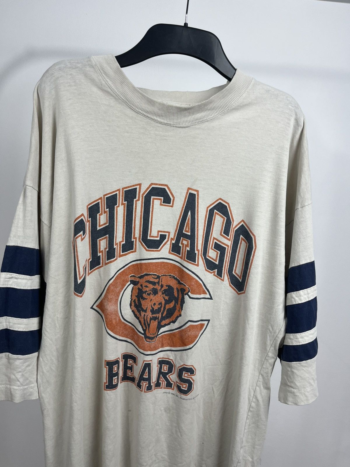 NFL Vintage 1990 Chicago Bears Distressed Football Shirt Size US M / EU 48-50 / 2 - 3 Thumbnail