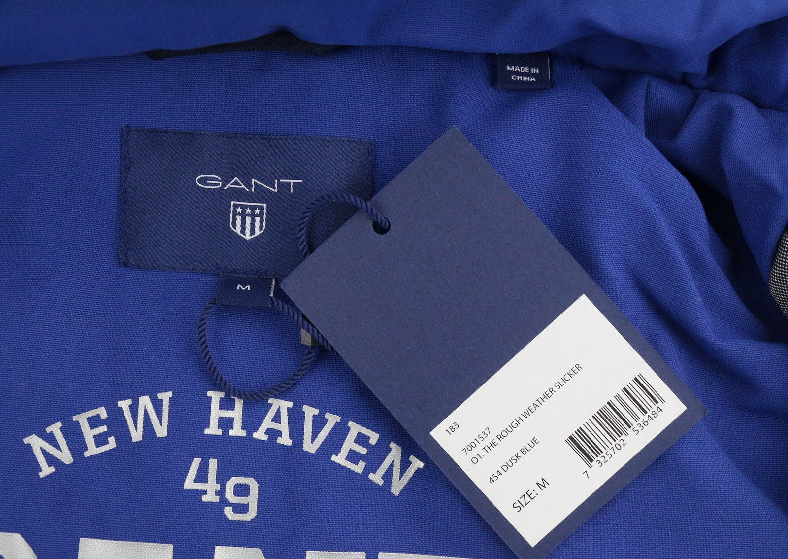 Gant ROUGH WEATHER SLICKER M Dusk Blue Hooded Jacket 87270 Size US M / EU 48-50 / 2 - 7 Thumbnail