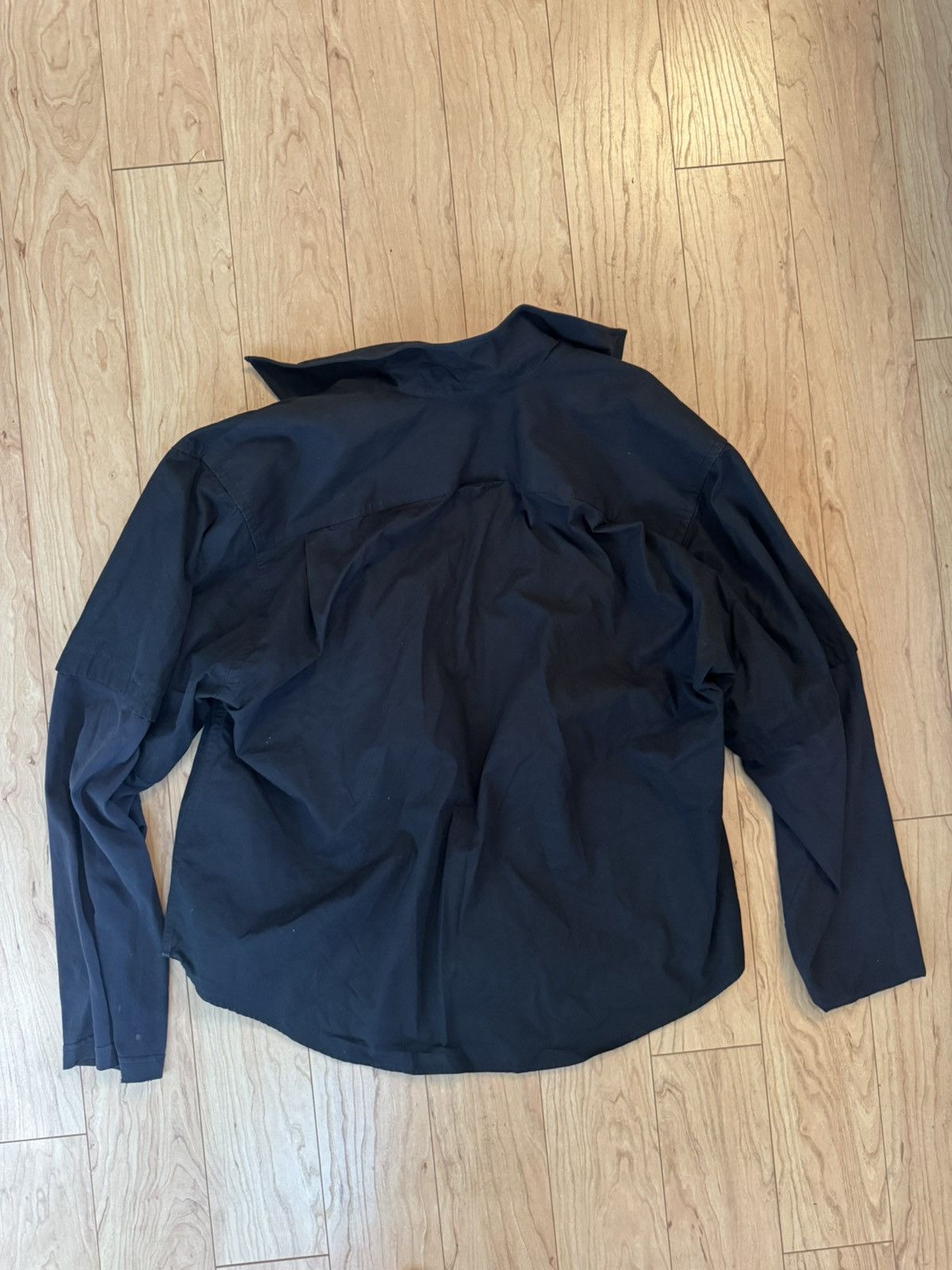 Balenciaga black double shirt button up