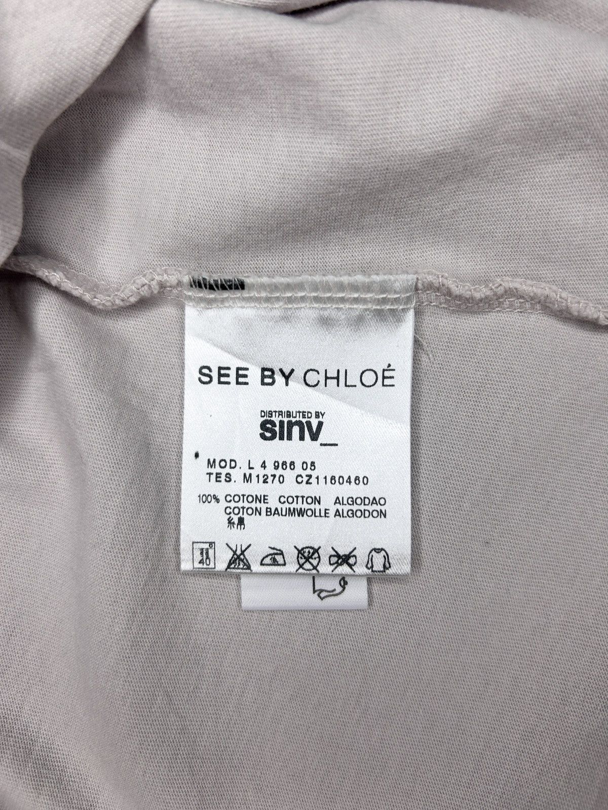 Chloe 00s Lace Print T-Shirt Size XS / US 0-2 / IT 36-38 - 8 Thumbnail