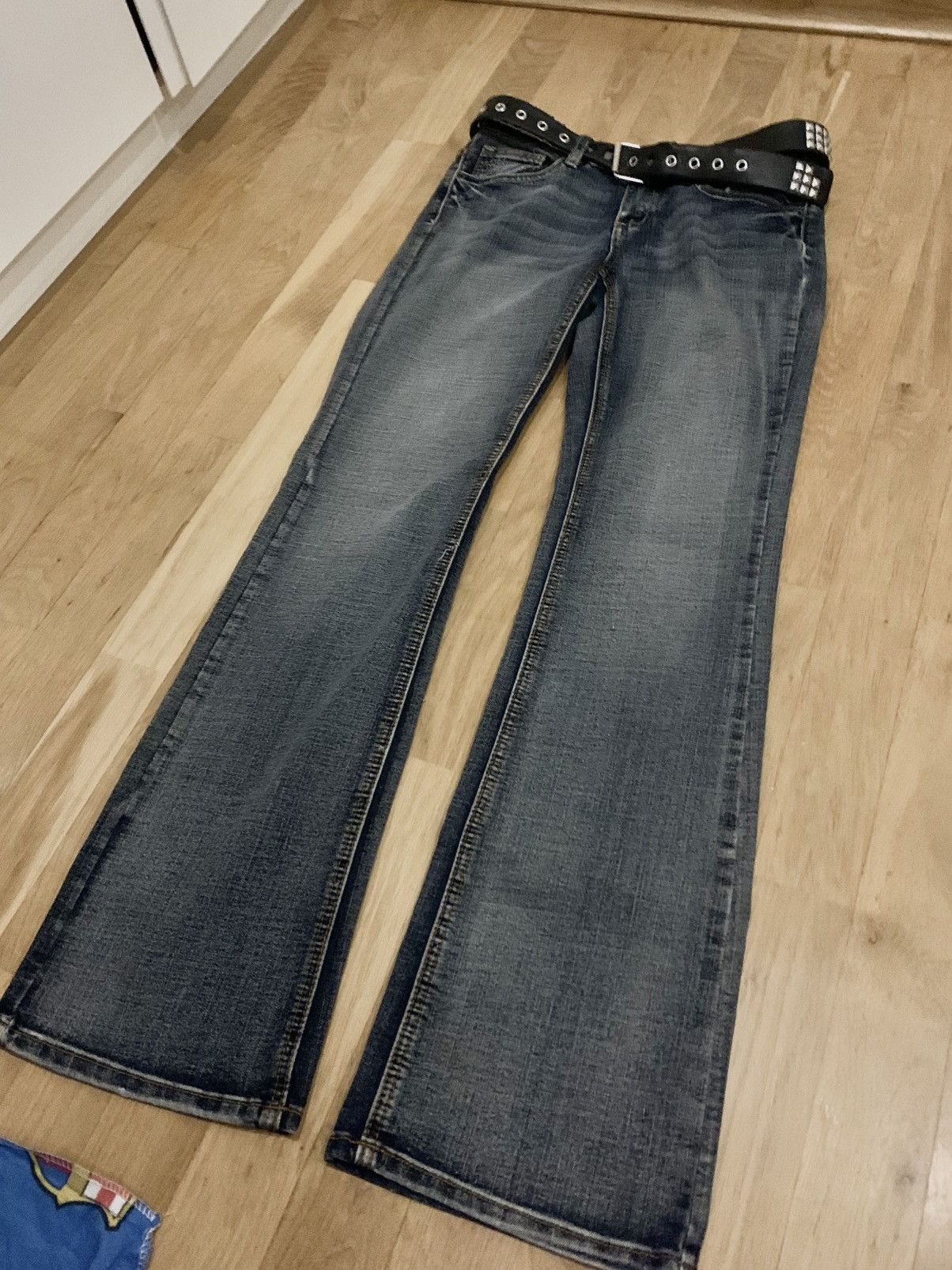 Japanese Brand Vintage washed bootcut denim jeans Size 24" / US 00 / IT 34 - 2 Thumbnail