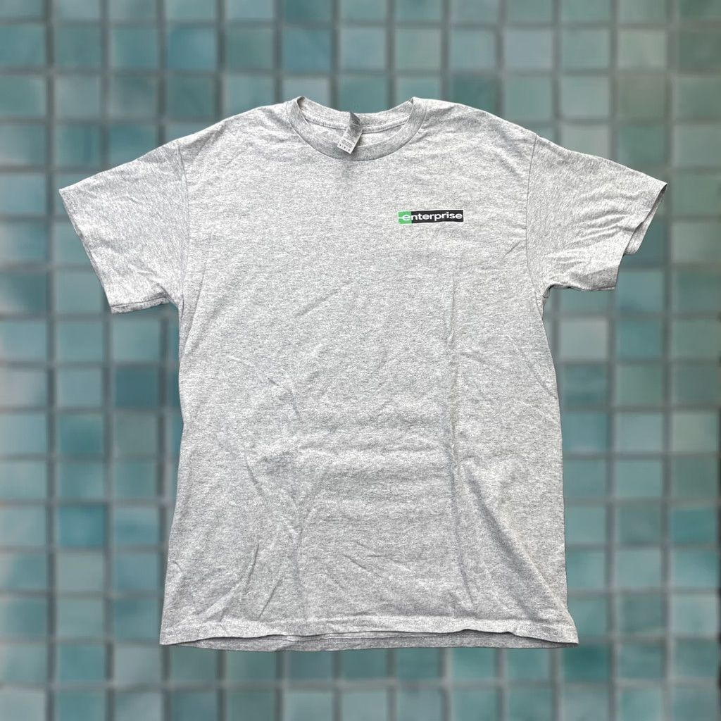 Gildan Gildan Enterprise Shirt Mens M Gray Heathered Cotton Logo City USA Shirt T-Shirt Mens Size US M / EU 48-50 / 2 - 1 Thumbnail