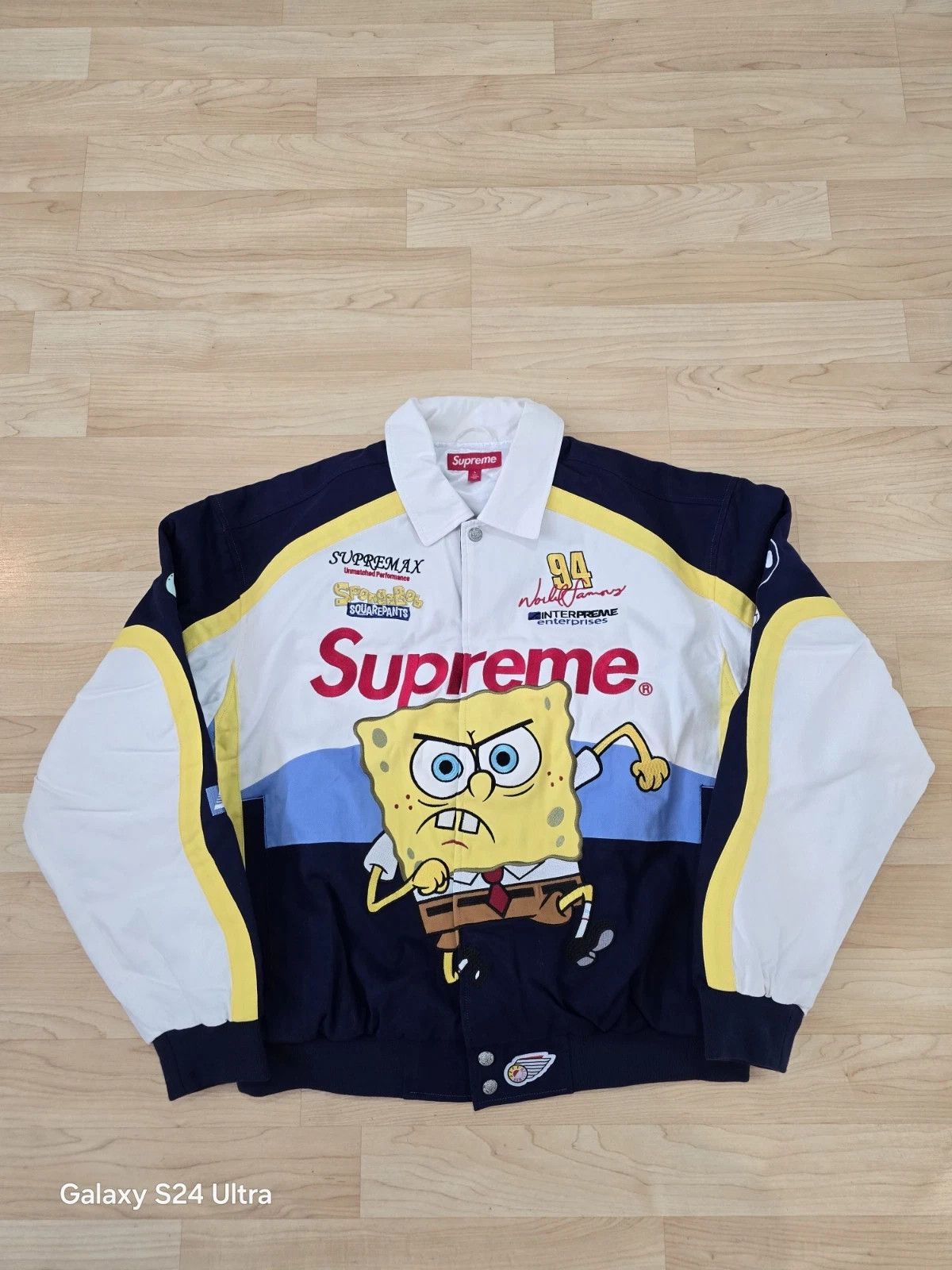 Supreme x SpongeBob SquarePants Jeff Hamilton Racing Jacket