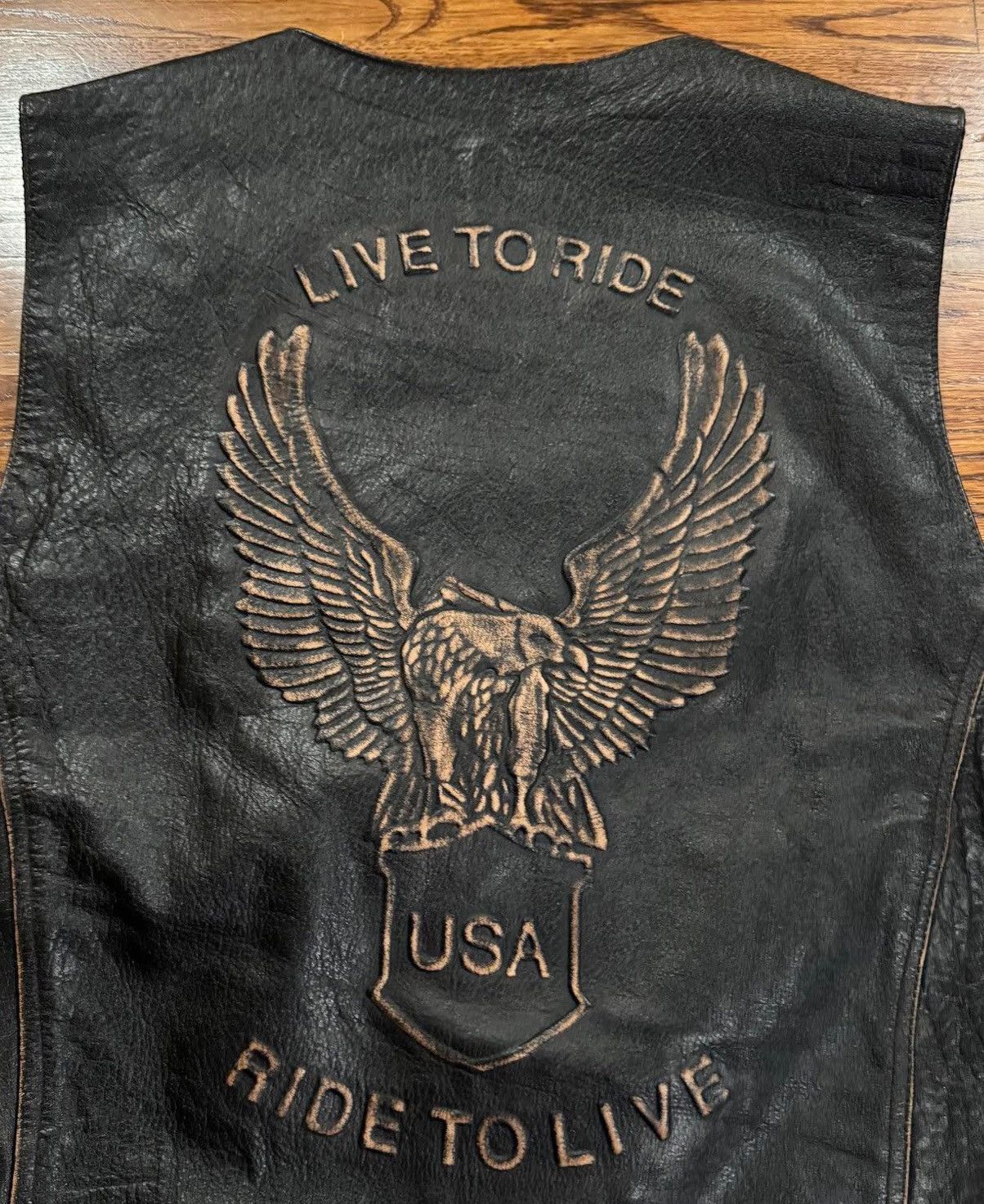 Vintage Vintage USA Bikers Dream Apparel Live To Ride Ride To Live Size US L / EU 52-54 / 3 - 2 Thumbnail