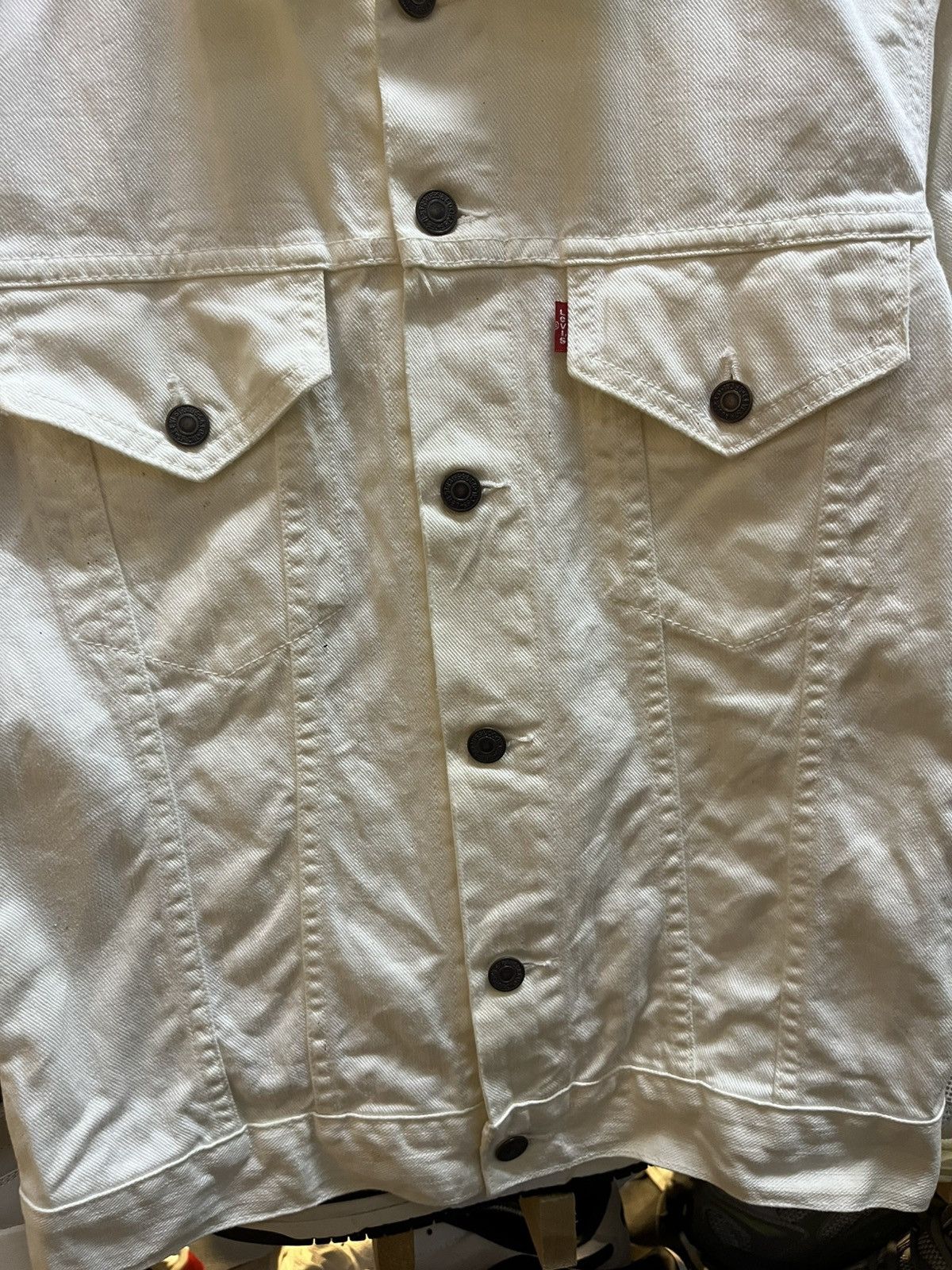 Levi's × Levi's Vintage Clothing × Vintage Vintage Levi’s white demin jacket rare Size US M / EU 48-50 / 2 - 6 Thumbnail