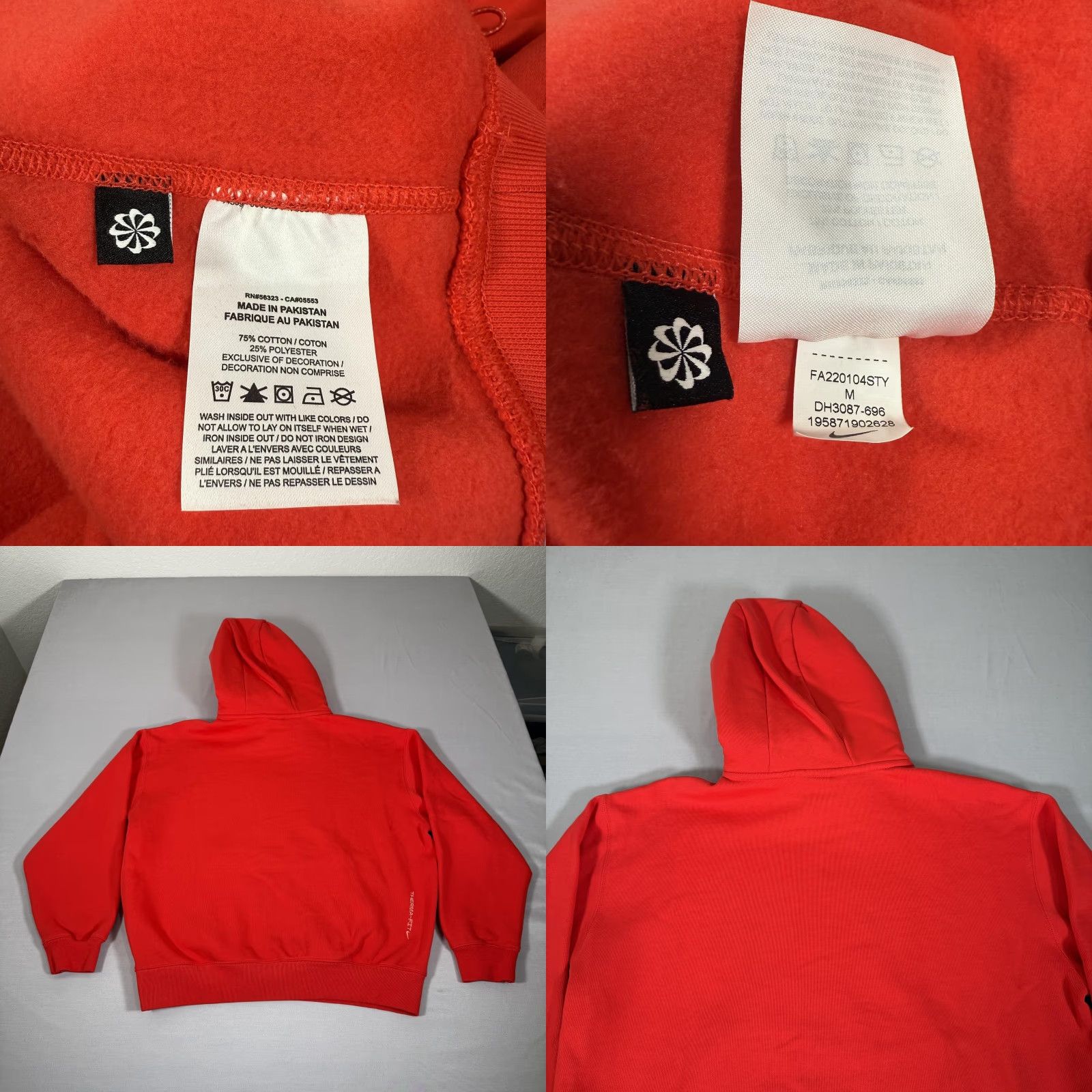 Nike Nike Hoodie Mens Medium Red ACG Therma-FIT Pullover Fleece Sweatshirt Outdoor Hike Size US M / EU 48-50 / 2 - 9 Thumbnail
