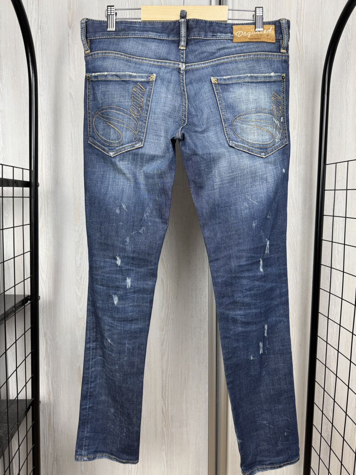 Dsquared2 Dsquared2 blue faded distressed denim jeans pants Size 34" / US 12 / IT 48 - 7 Thumbnail