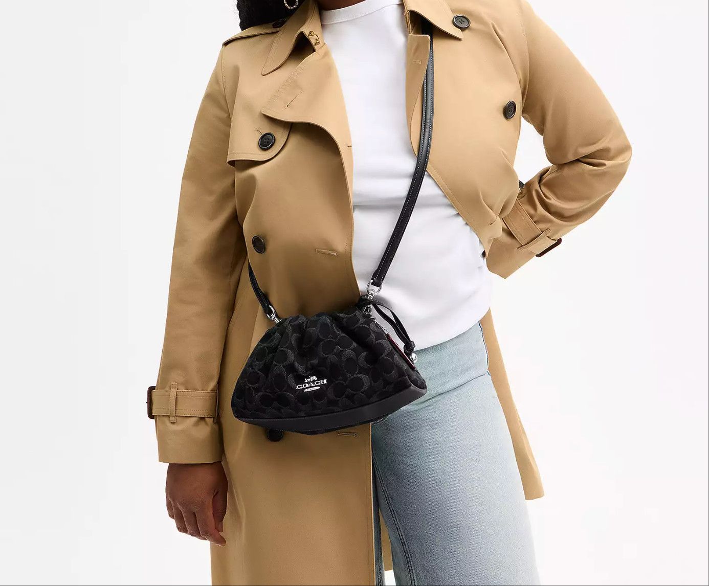 Coach Faye Shoulder Bag In Signature Denim CDB93 Size ONE SIZE - 10 Thumbnail