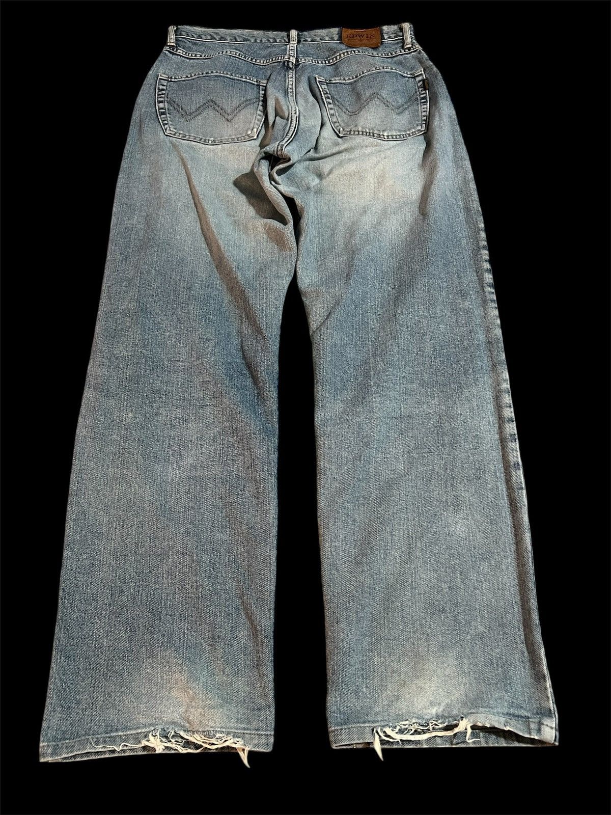 Edwin × If Six Was Nine 💥Baggy💥Vintage 90’s Edwin Distressed Jeans Light Wash Size US 31 - 2 Thumbnail