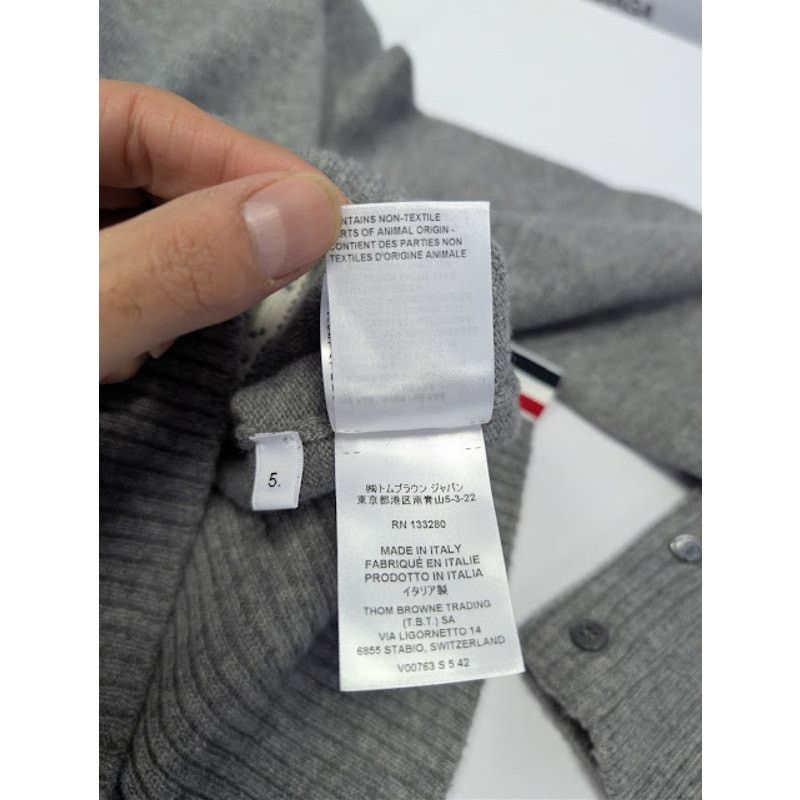 Thom Browne o1rshd1 Holiday Scenery Wool Crew Neck Sweater in Light Grey Size US XXL / EU 58 / 5 - 19 Thumbnail