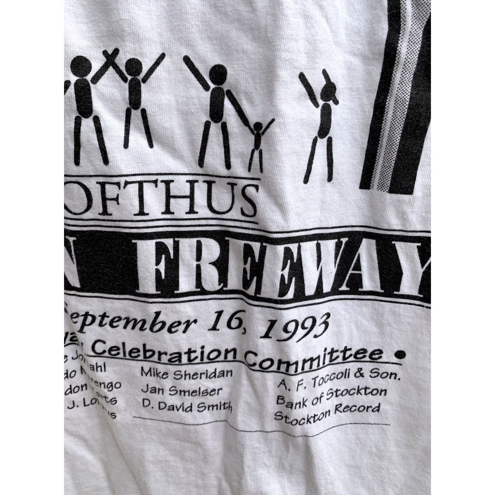 Vintage VINTAGE Oneita Shirt XL White 90s California Crosstown Freeway Celebration T Shirt Mens Size US XL / EU 56 / 4 - 6 Thumbnail