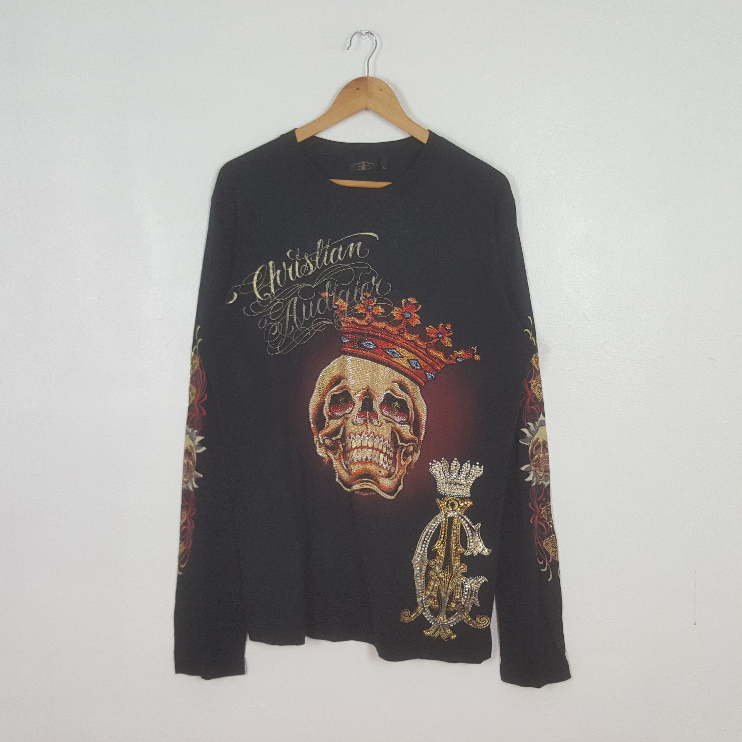 Christian Audigier Vintage Christian Audigier Punk Designer Tshirt C319N80 Size US L / EU 52-54 / 3 - 1 Thumbnail